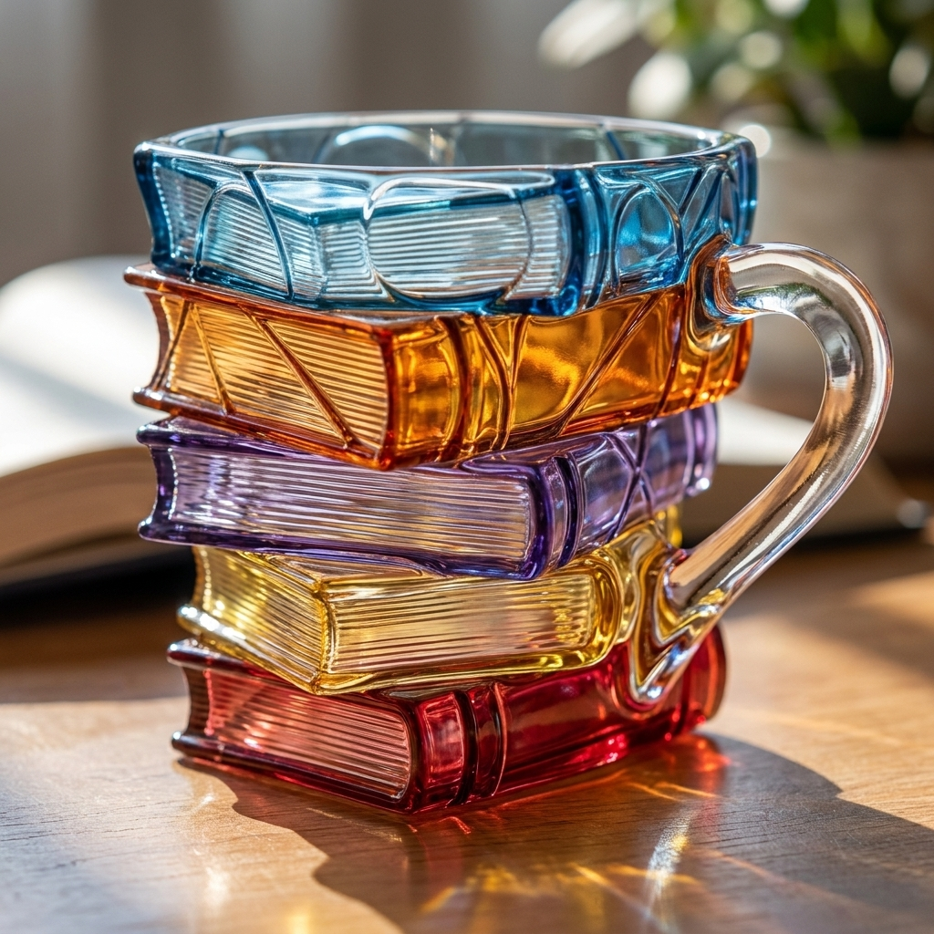 Harzbecher | Handgefertigtes 3D-Buchdesign | Originelle Kaffee- & Teetasse