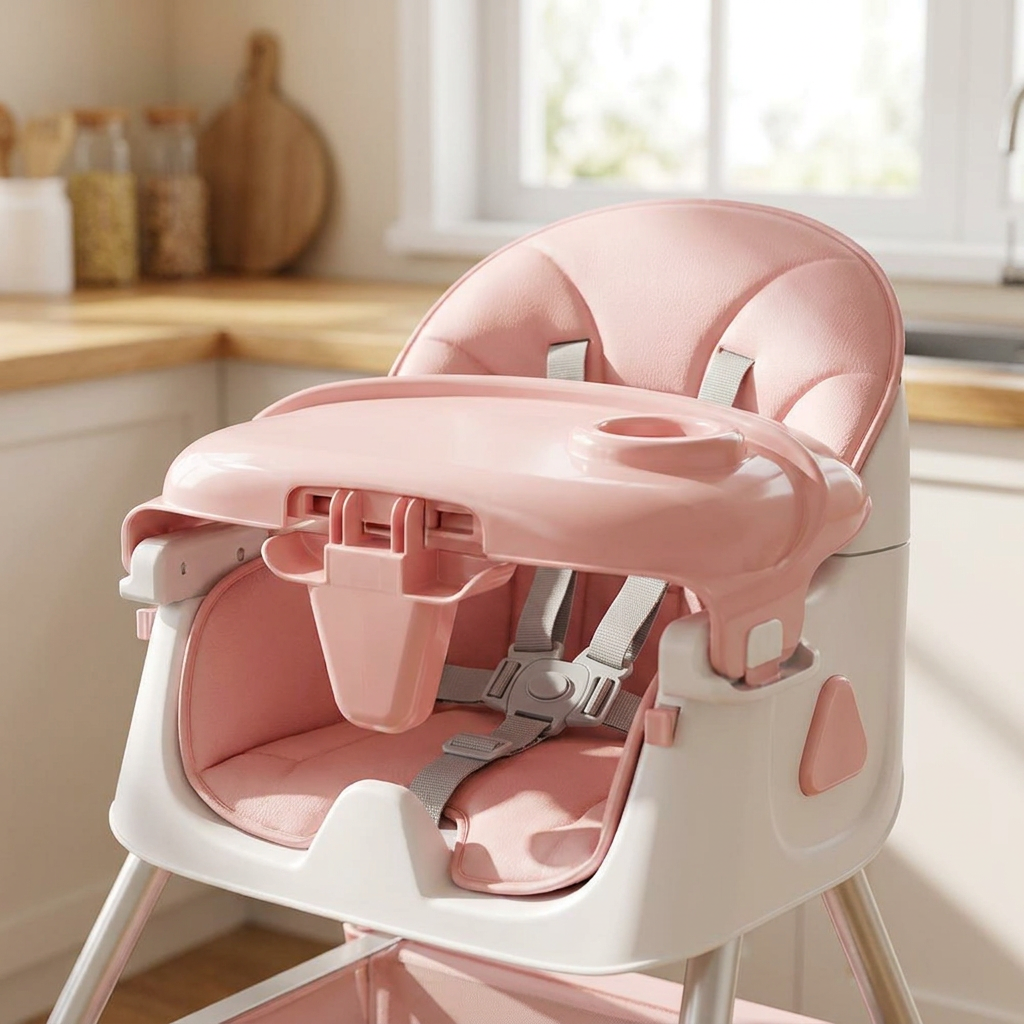 Baby High Chair | 3-in-1 Foldable Design | Adjustable With Safety Belt