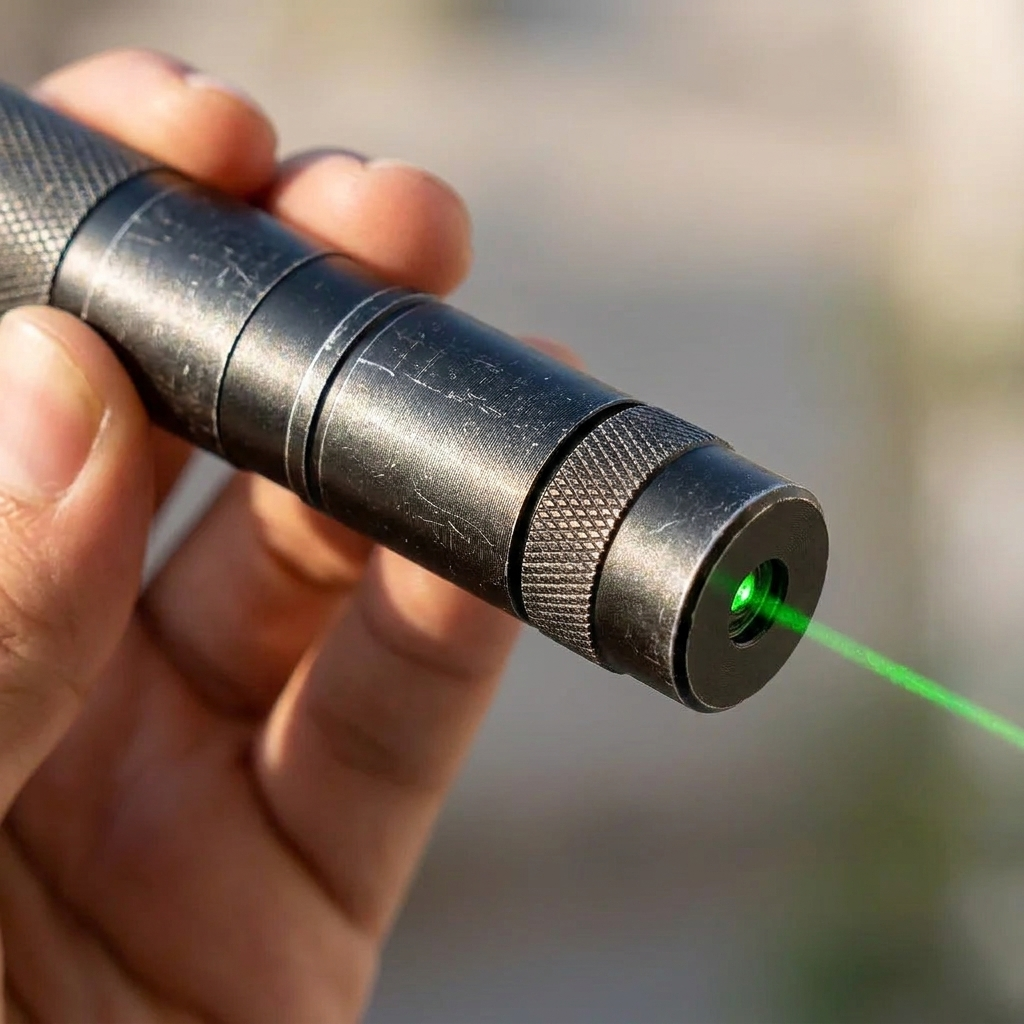 Torcia puntatore laser ricaricabile | Messa a fuoco regolabile | Corpo in lega di alluminio  