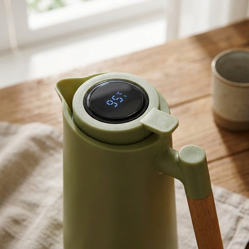Isolert termoskanne | Digital temperaturvisning | Smart termos for varme og kalde drikker