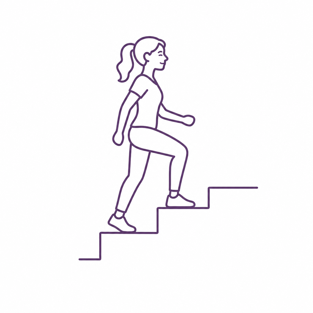 Climb stairs without wincing