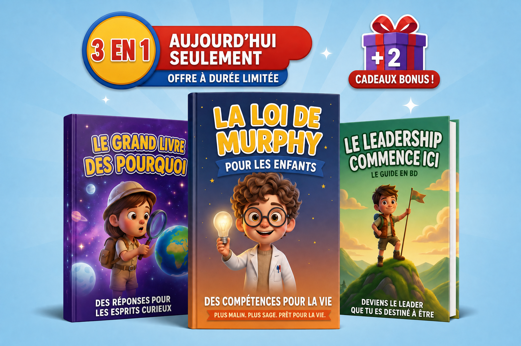 Coffret 3-en-1 — Murphy's Law for Kids + The Big Book of Why + Leadership Starts Here