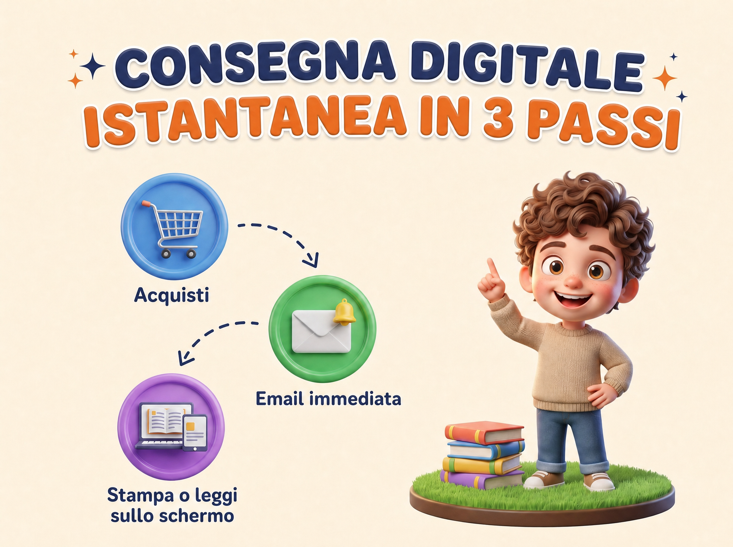 Consegna digitale istantanea in 3 passi