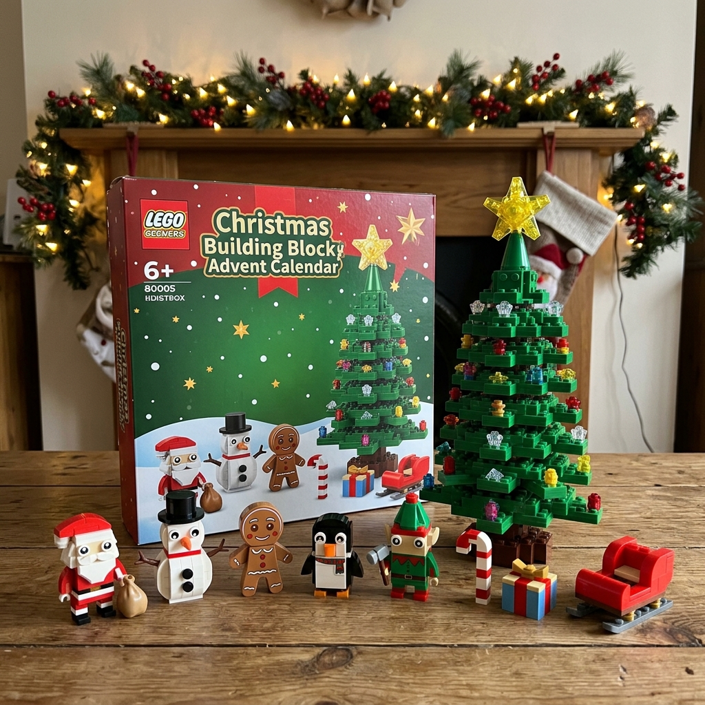 The Prairie Advent Calendar with the finished tree and all 24 builds