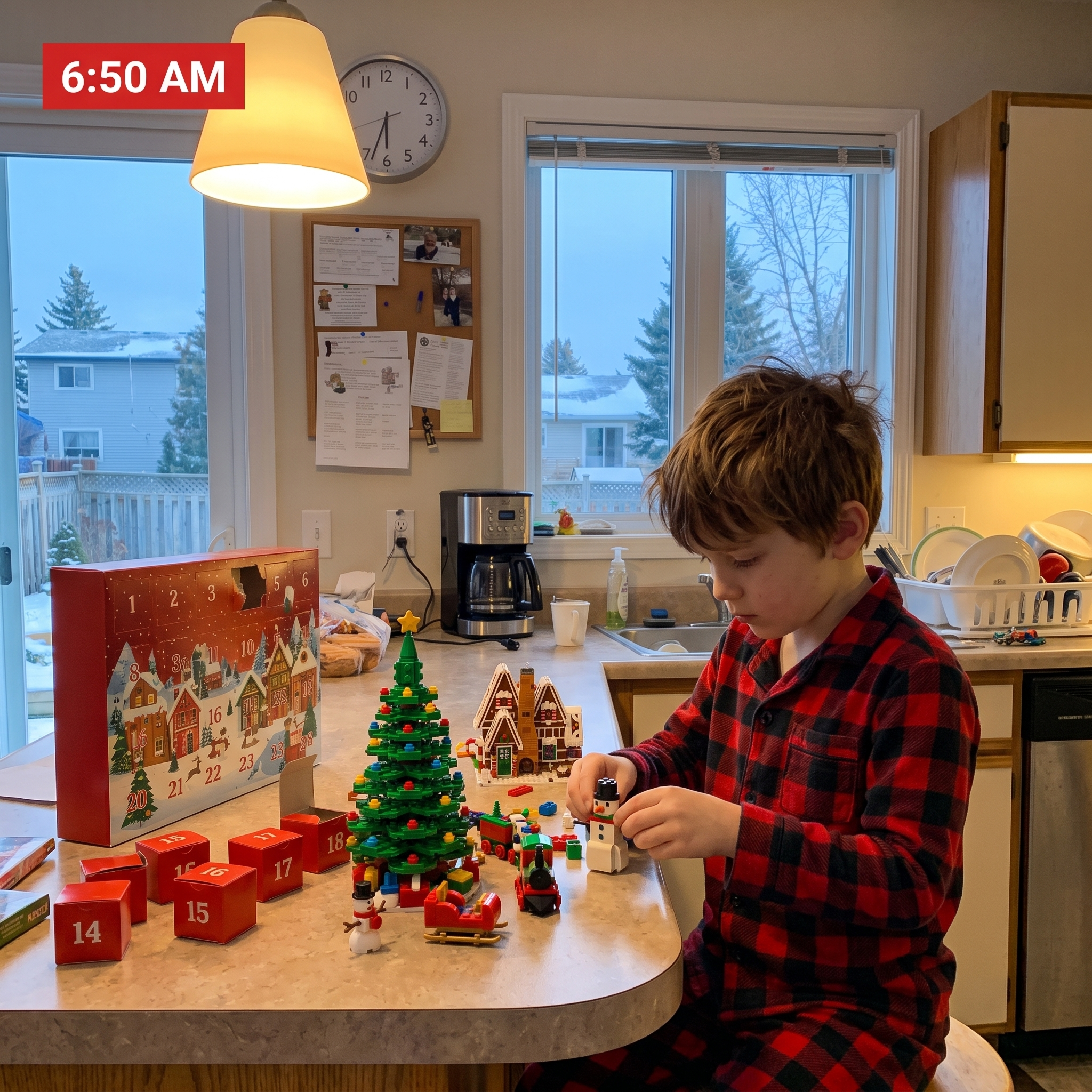 Kids waking themselves up at 6:50 AM to build