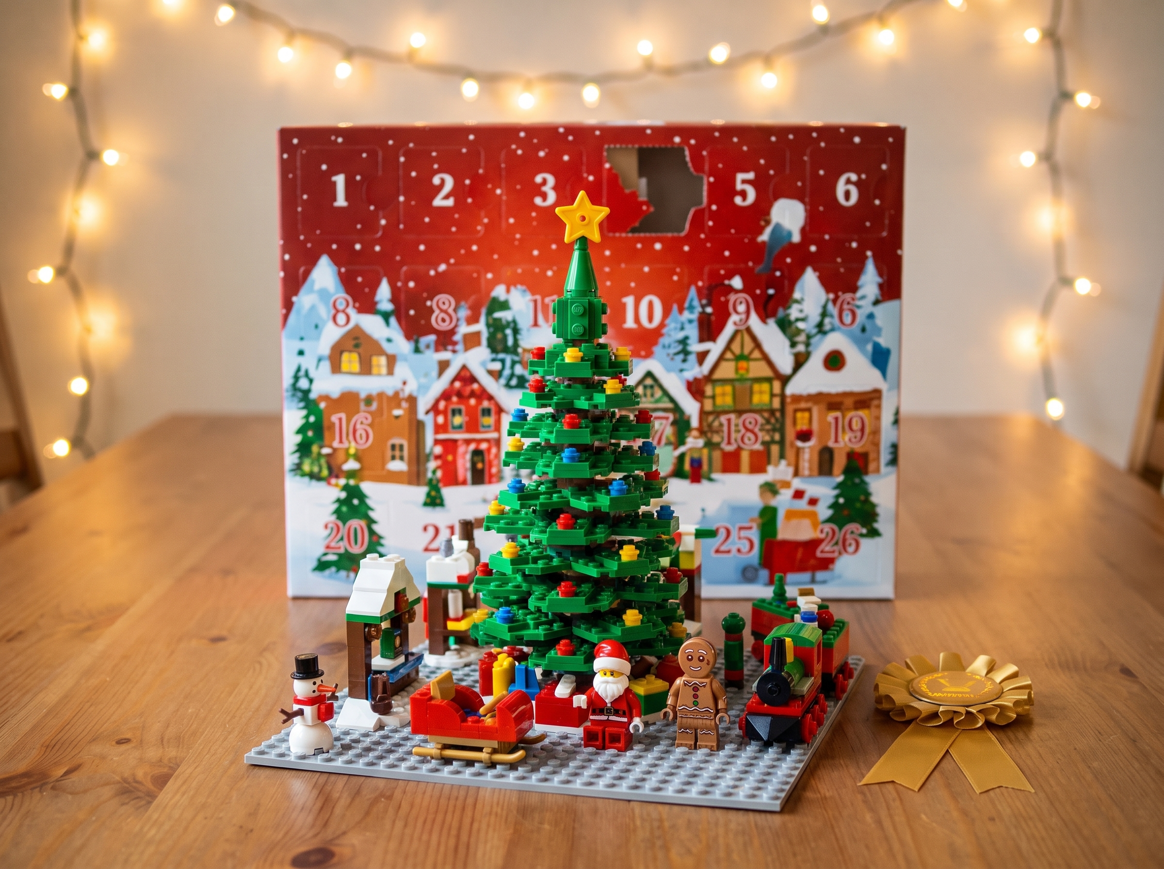 The finished Prairie Christmas village — voted number one