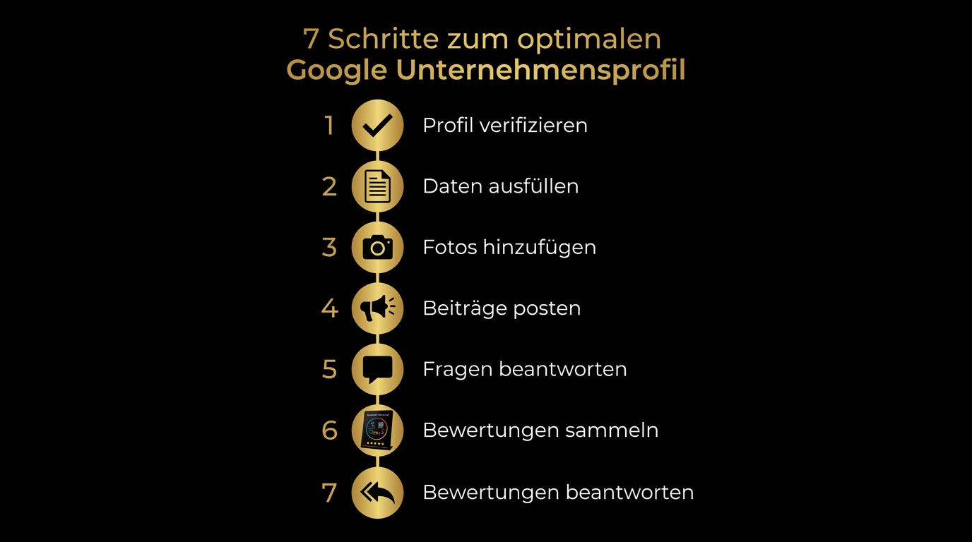 Infografik: 7 Schritte zum optimalen Google Unternehmensprofil
