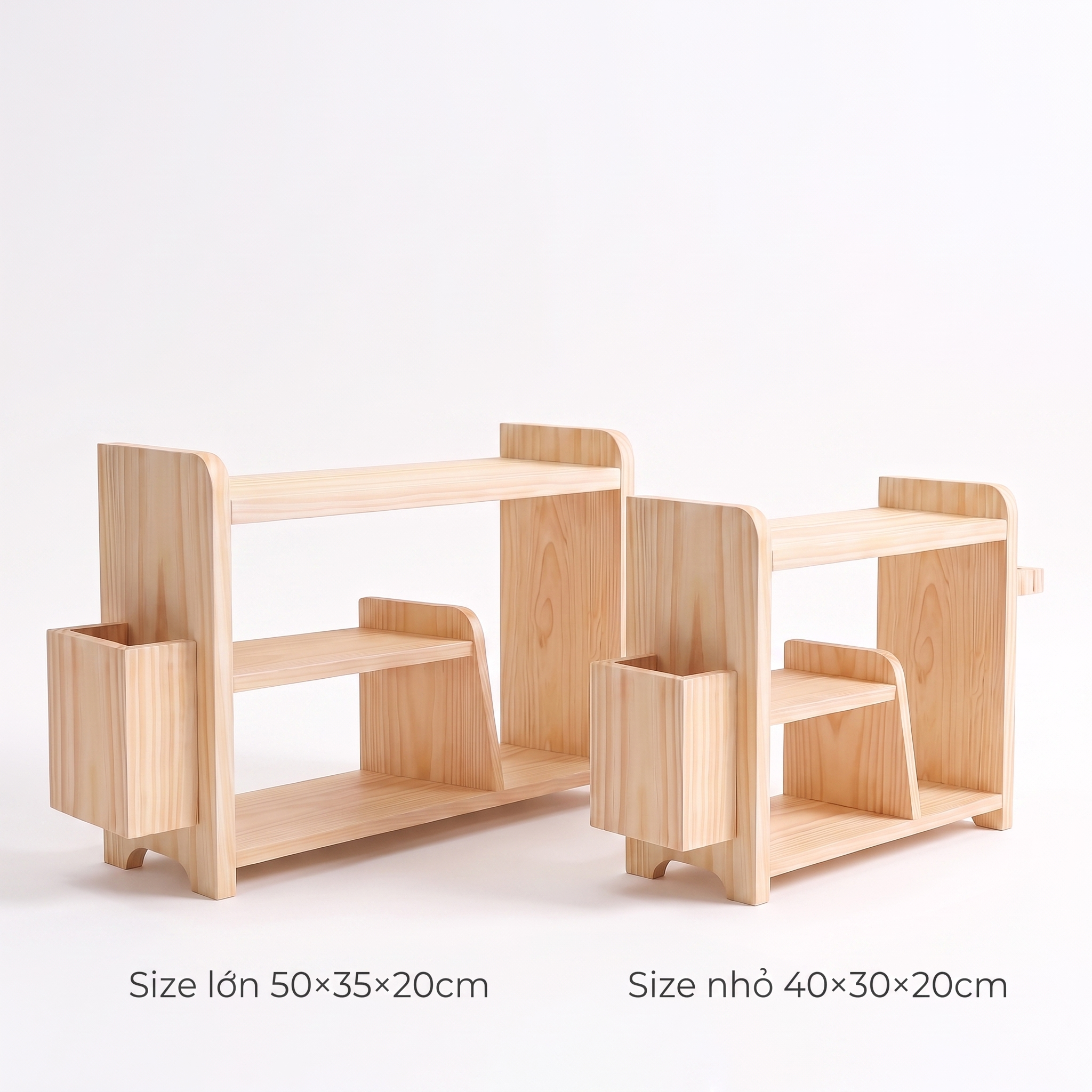 Kệ để đồ nhà bếp gỗ tự nhiên