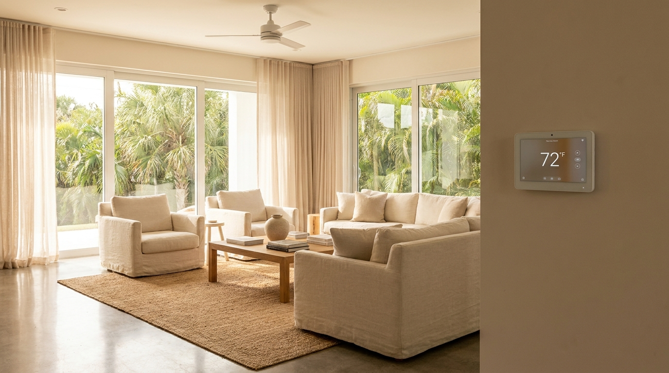 Bright, cool, comfortable Florida living room
