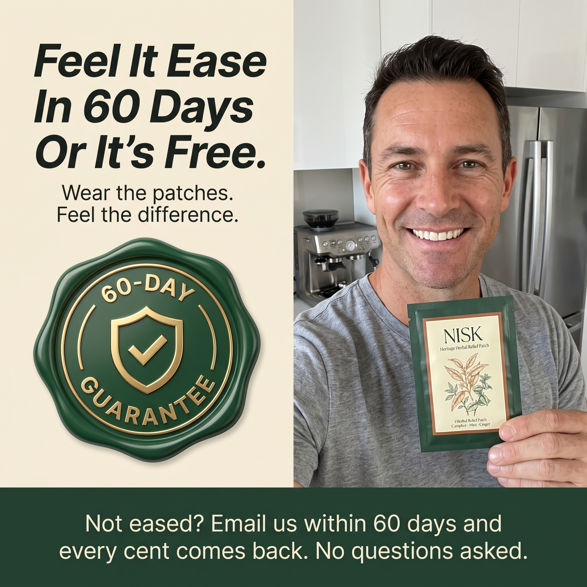 Feel it ease in 60 days or it's free