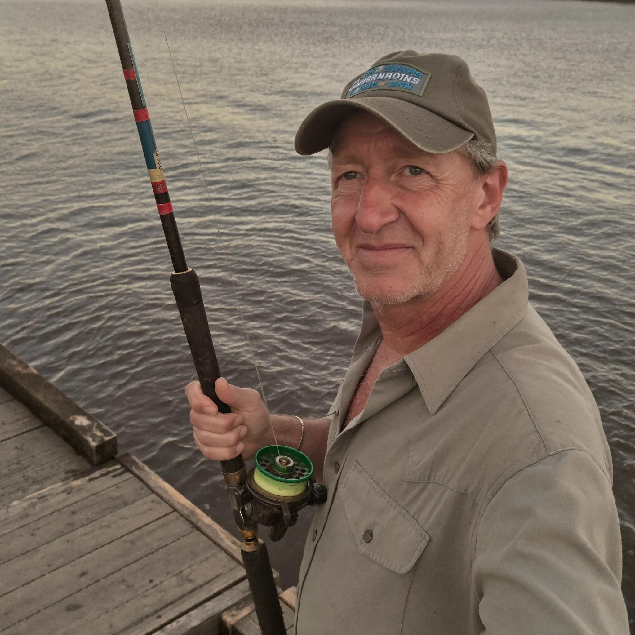 Bob fishing off the jetty