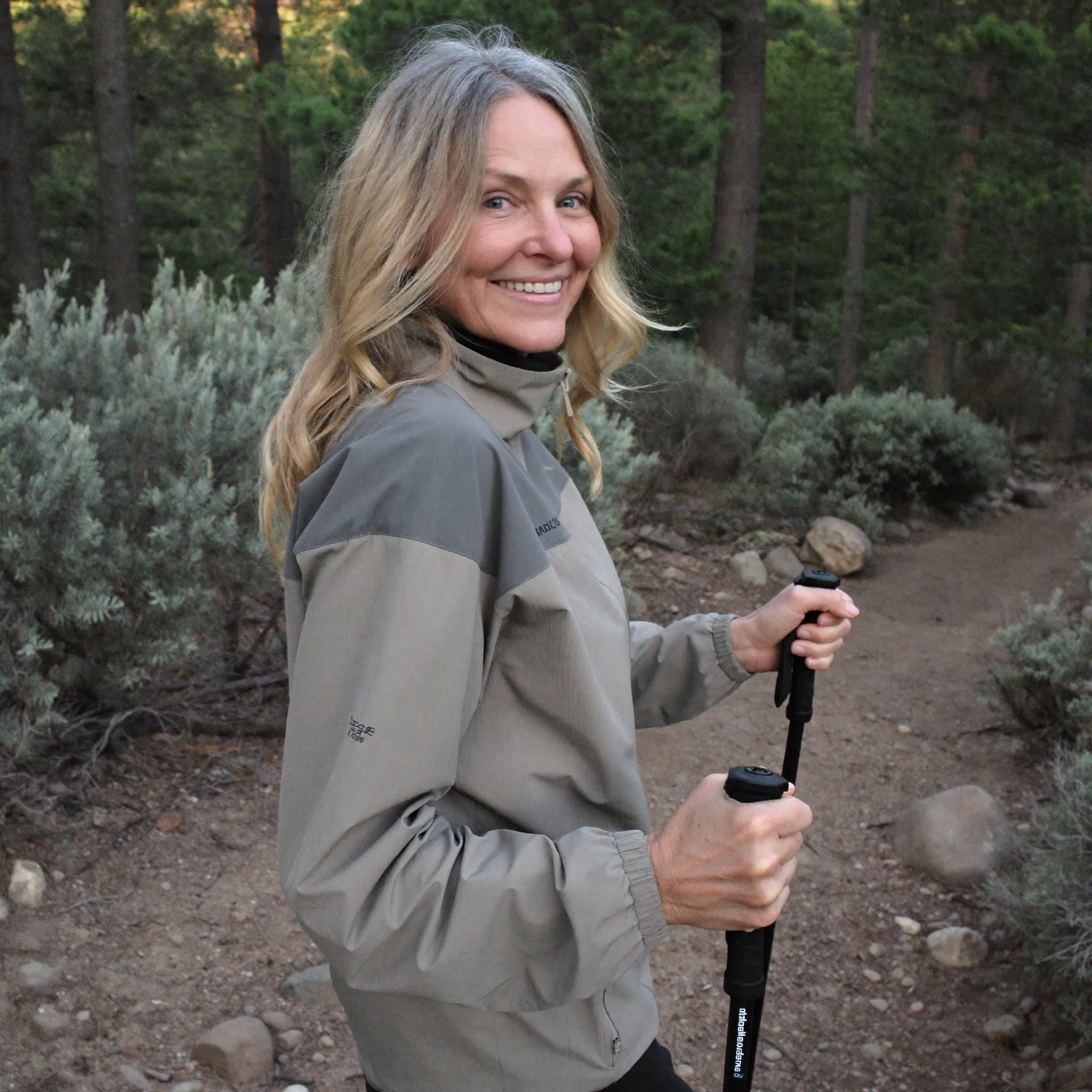 Karen on the trail