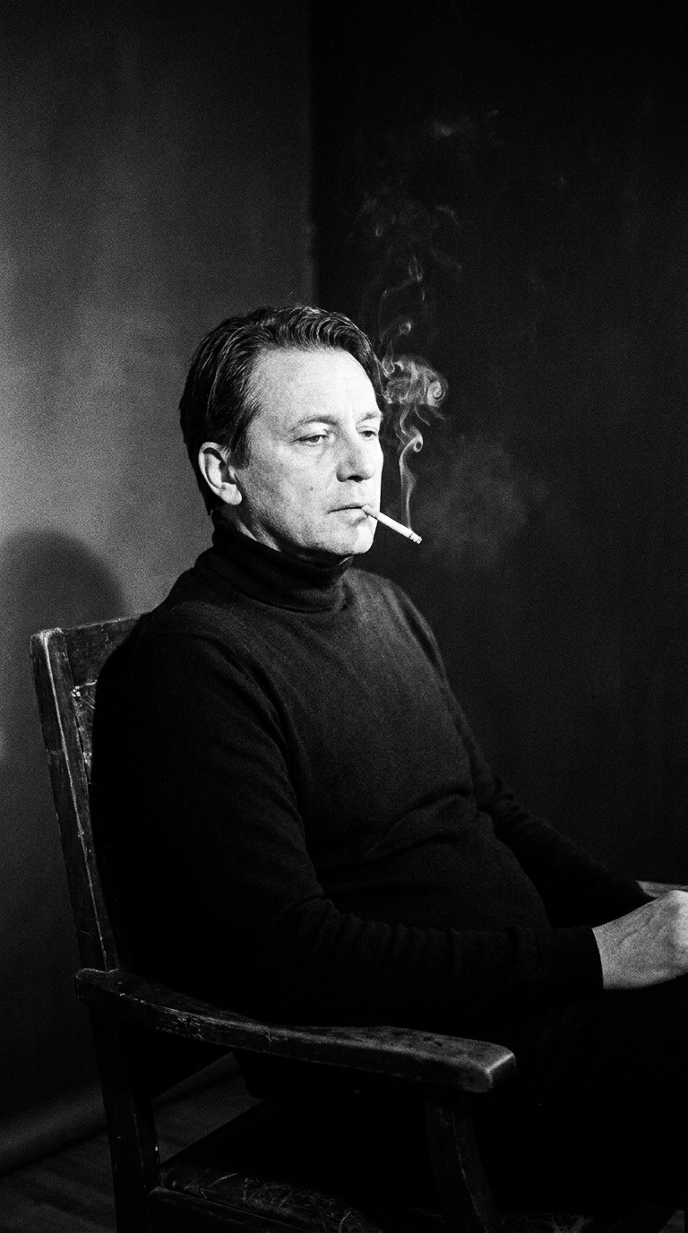 A. Voss, founder and director, in hard side light