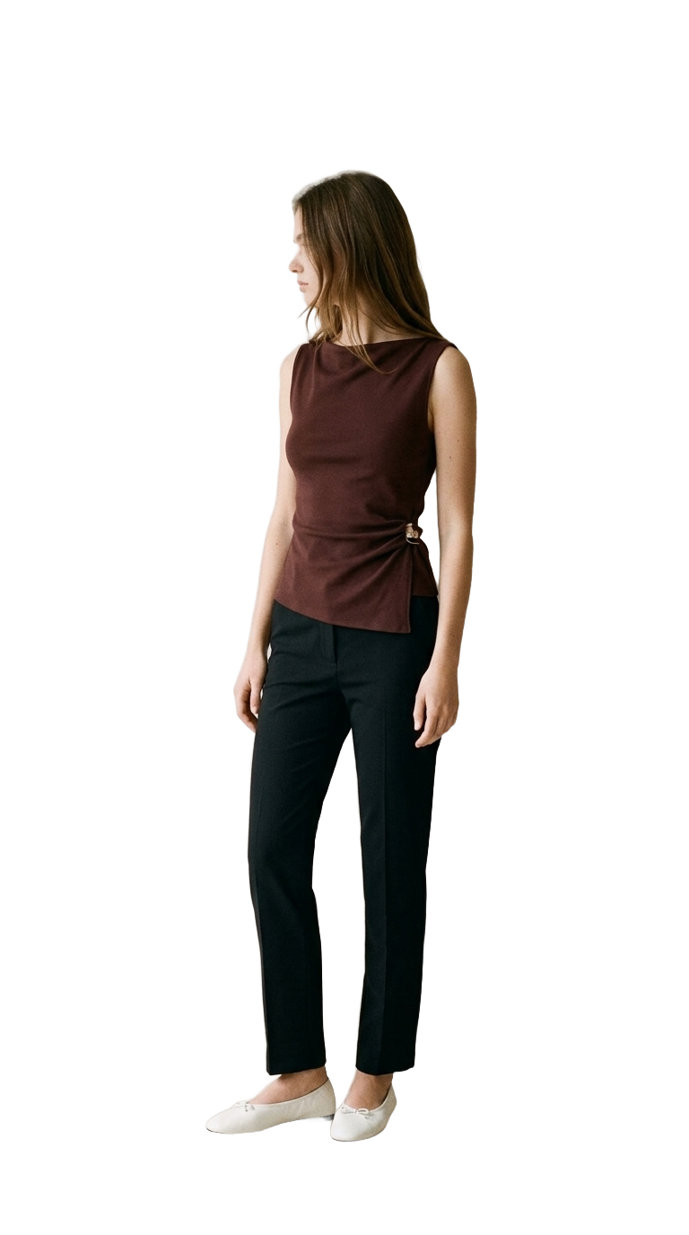 Knit Top, Straight Trousers