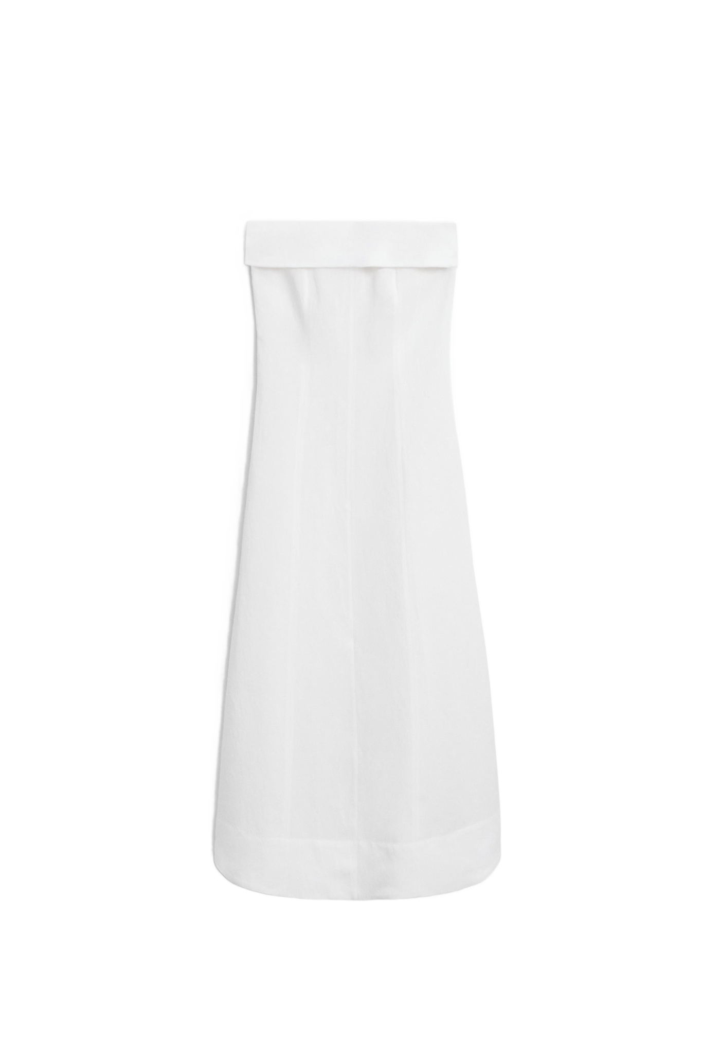 Linen strapless midi dress