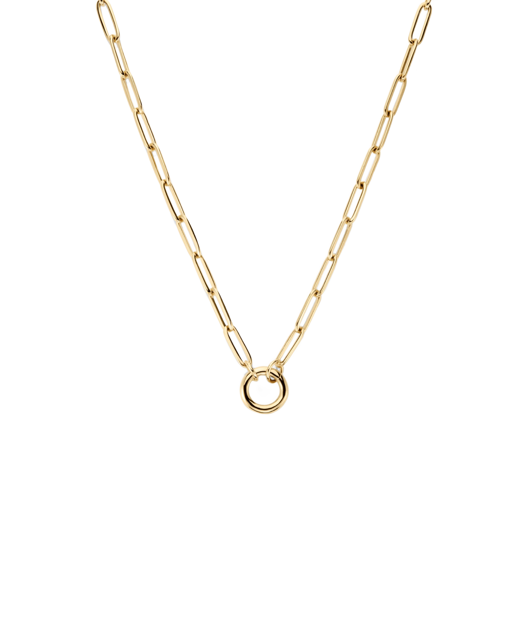 Paperclip Chain Charm Necklace