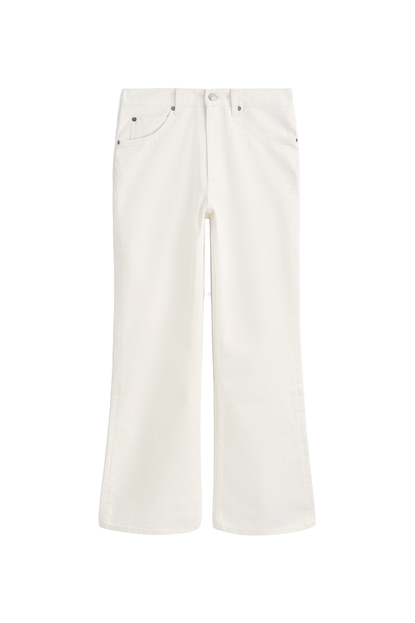 Valley Cropped Bootcut Jeans White