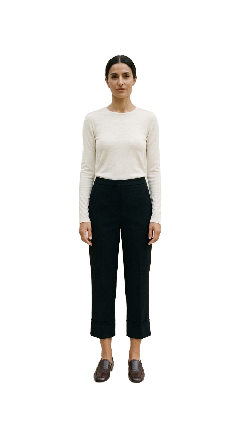 Capri Cut, Cream Knit