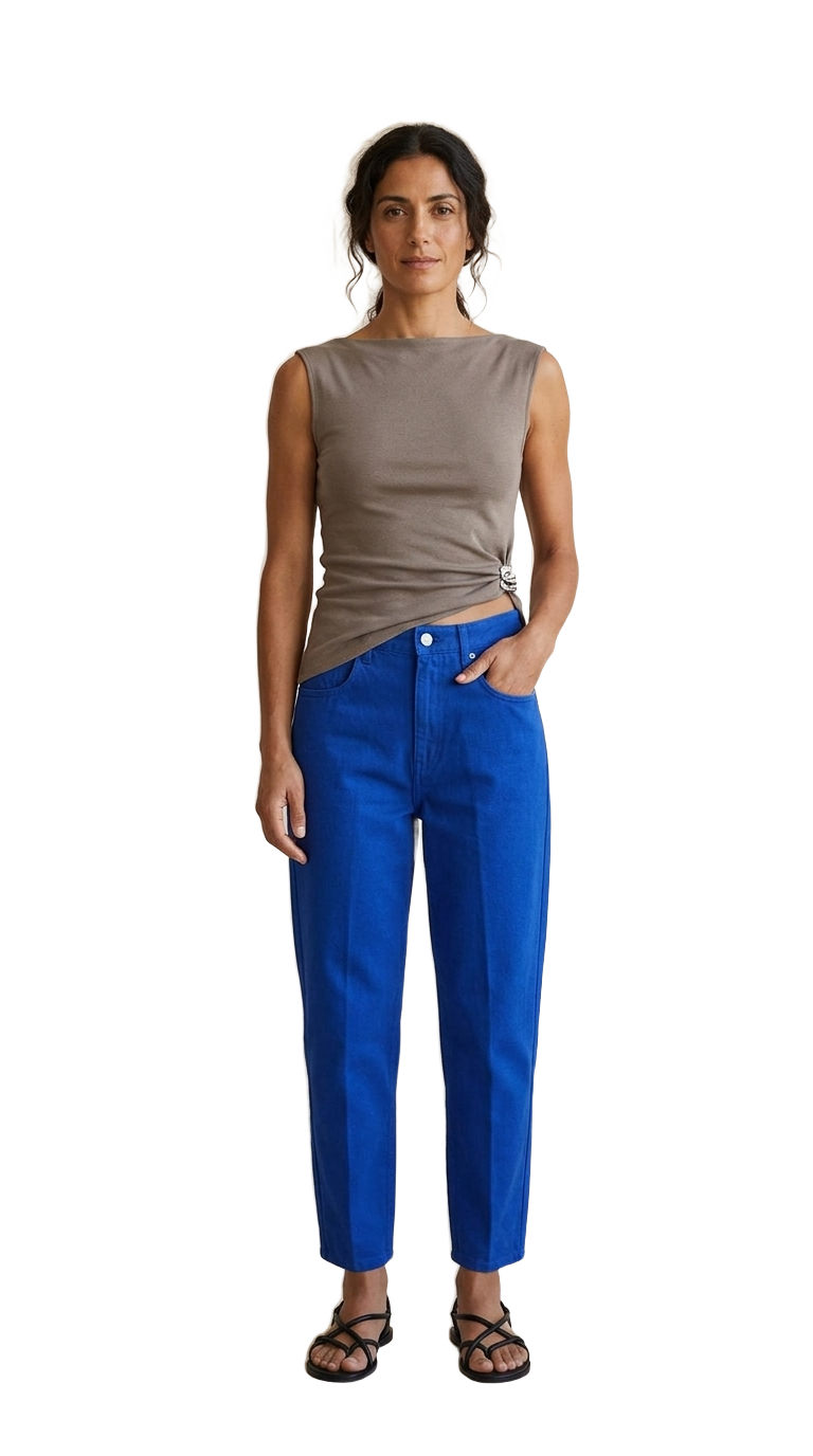 Cobalt Denim, Flat Sandals