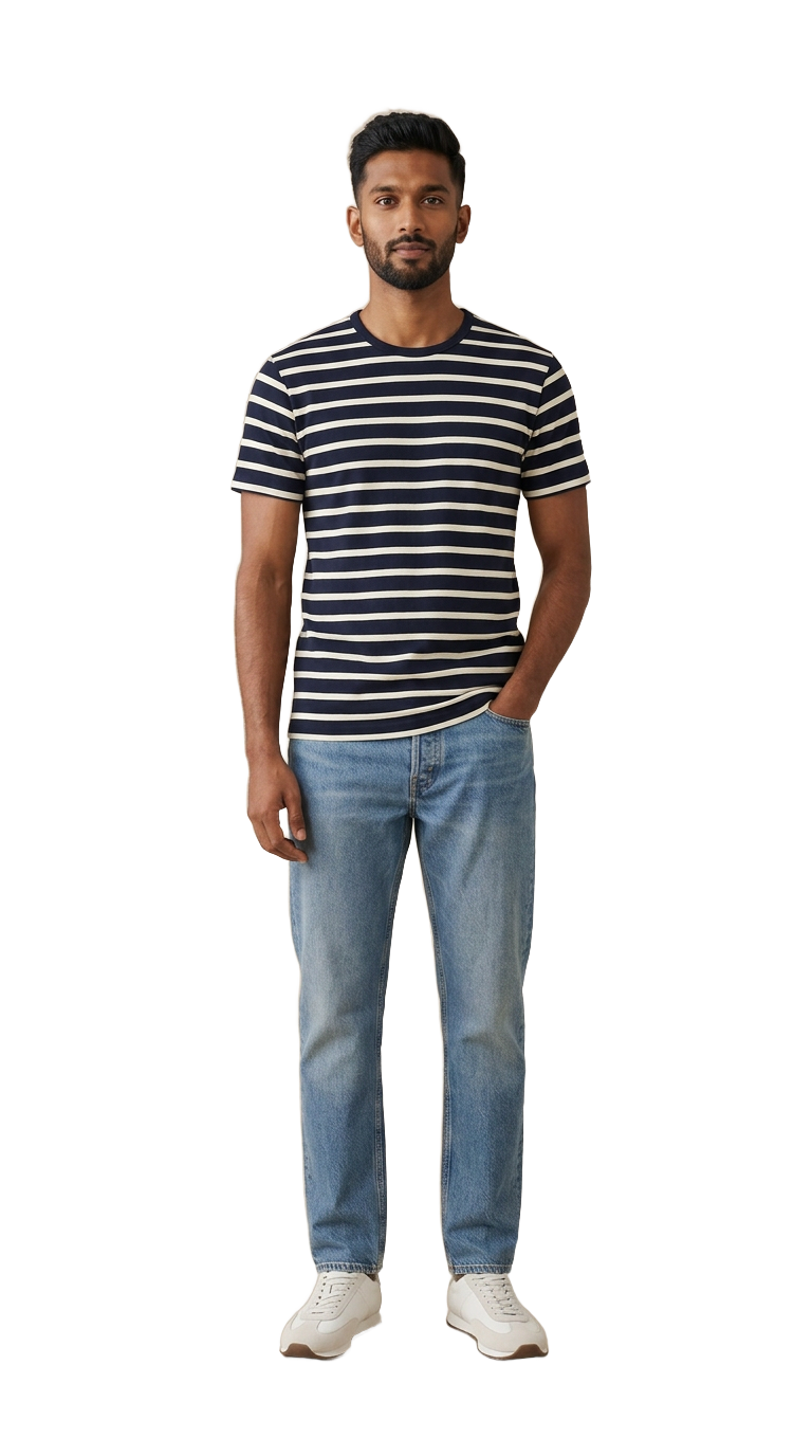 Breton and Faded Denim