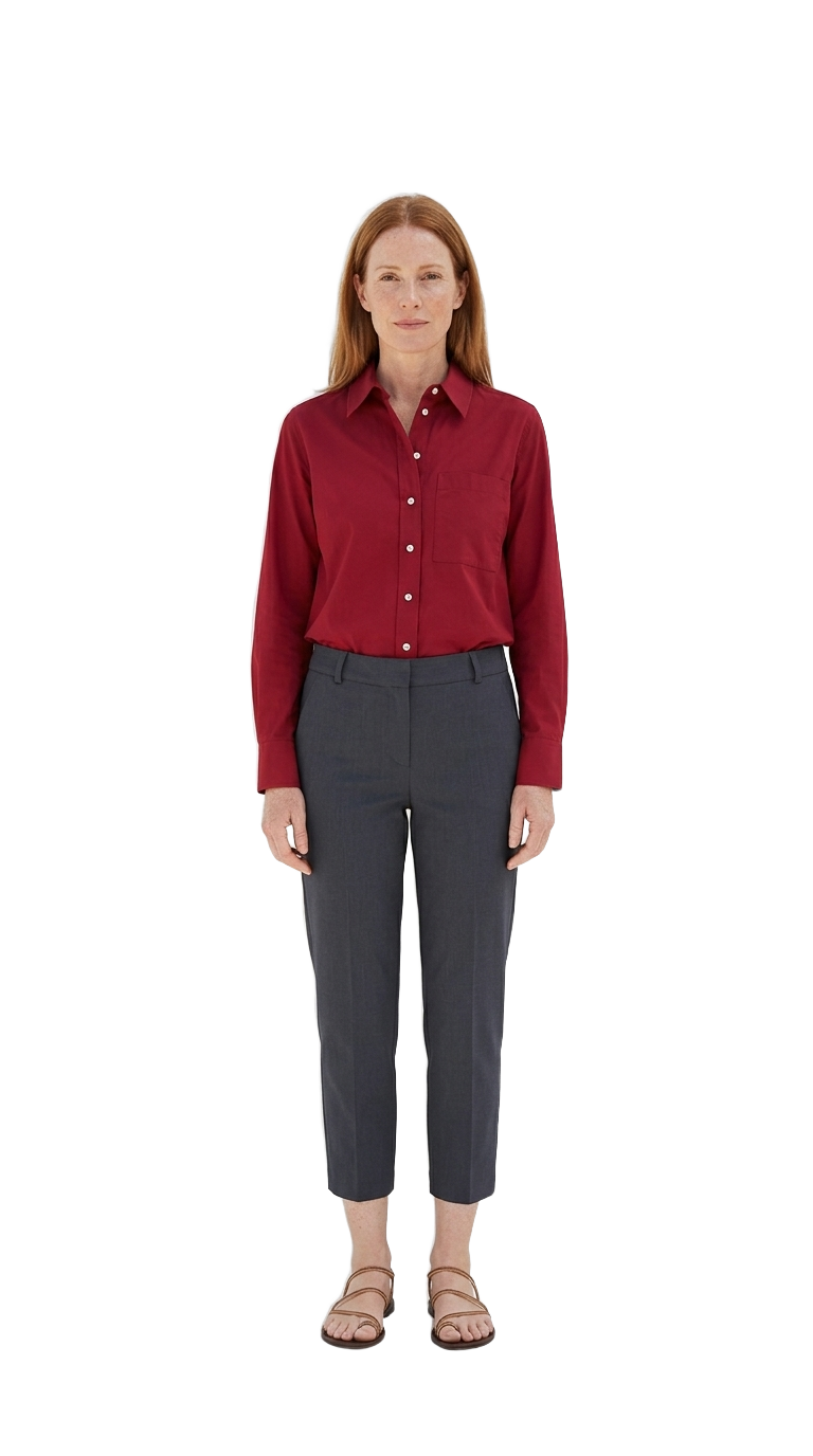 Red Shirt, Capri Cut