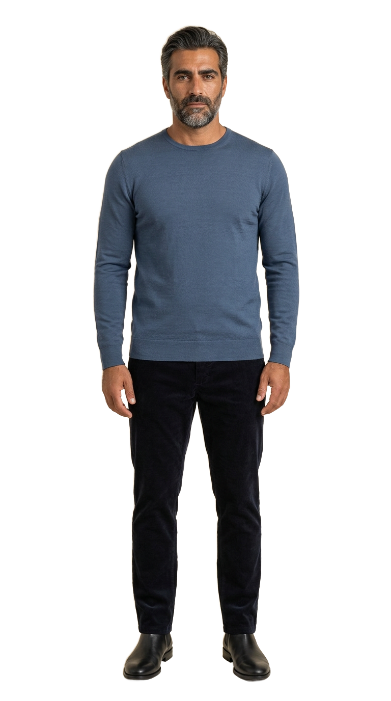 Slate Knit, Navy Cord