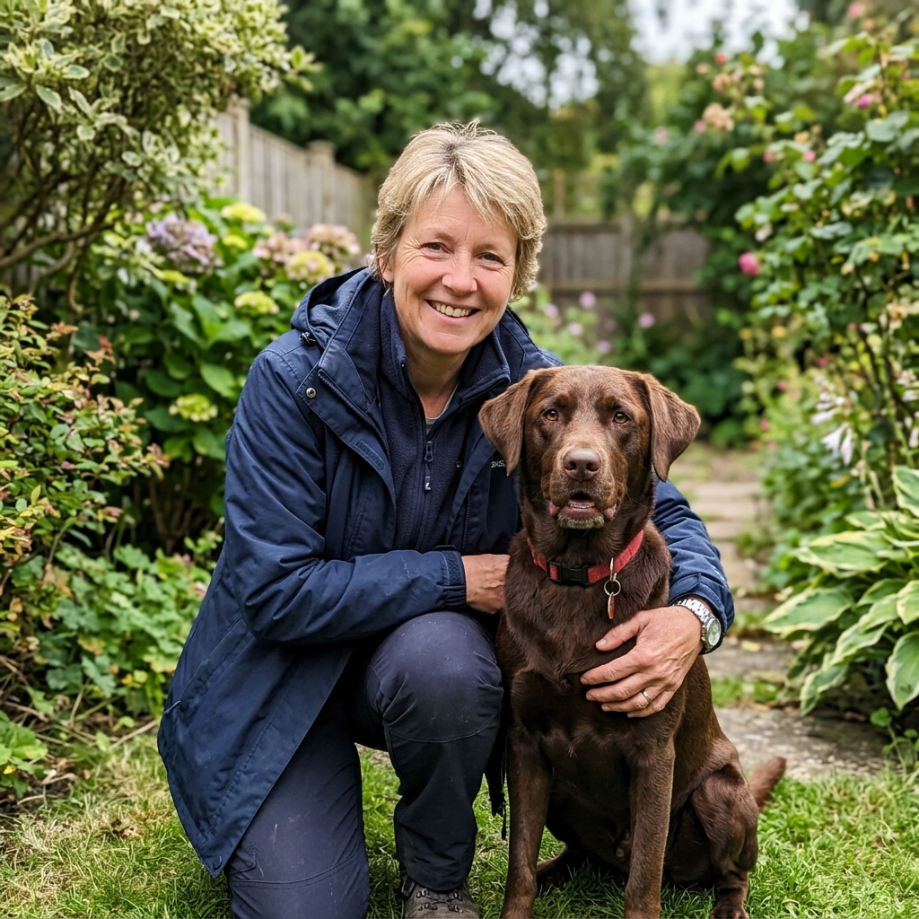 Kundin mit Labrador Mix