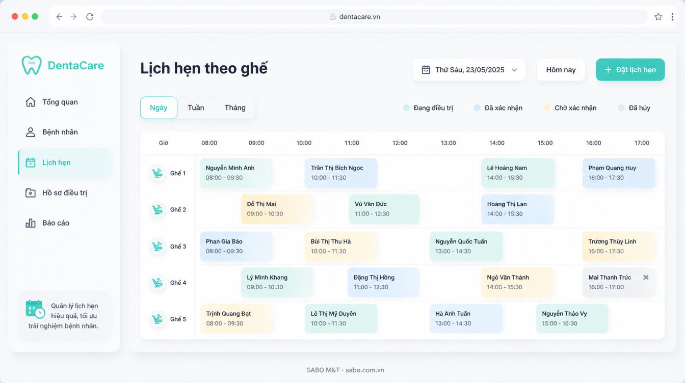 Giao diện web phòng khám nha khoa — màn 9