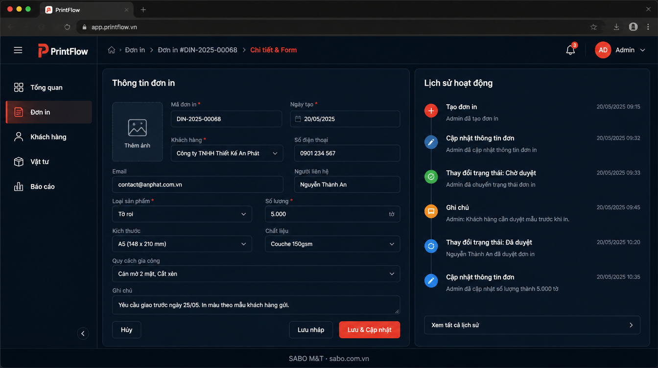 Giao diện web xưởng in ấn – photocopy — màn 8