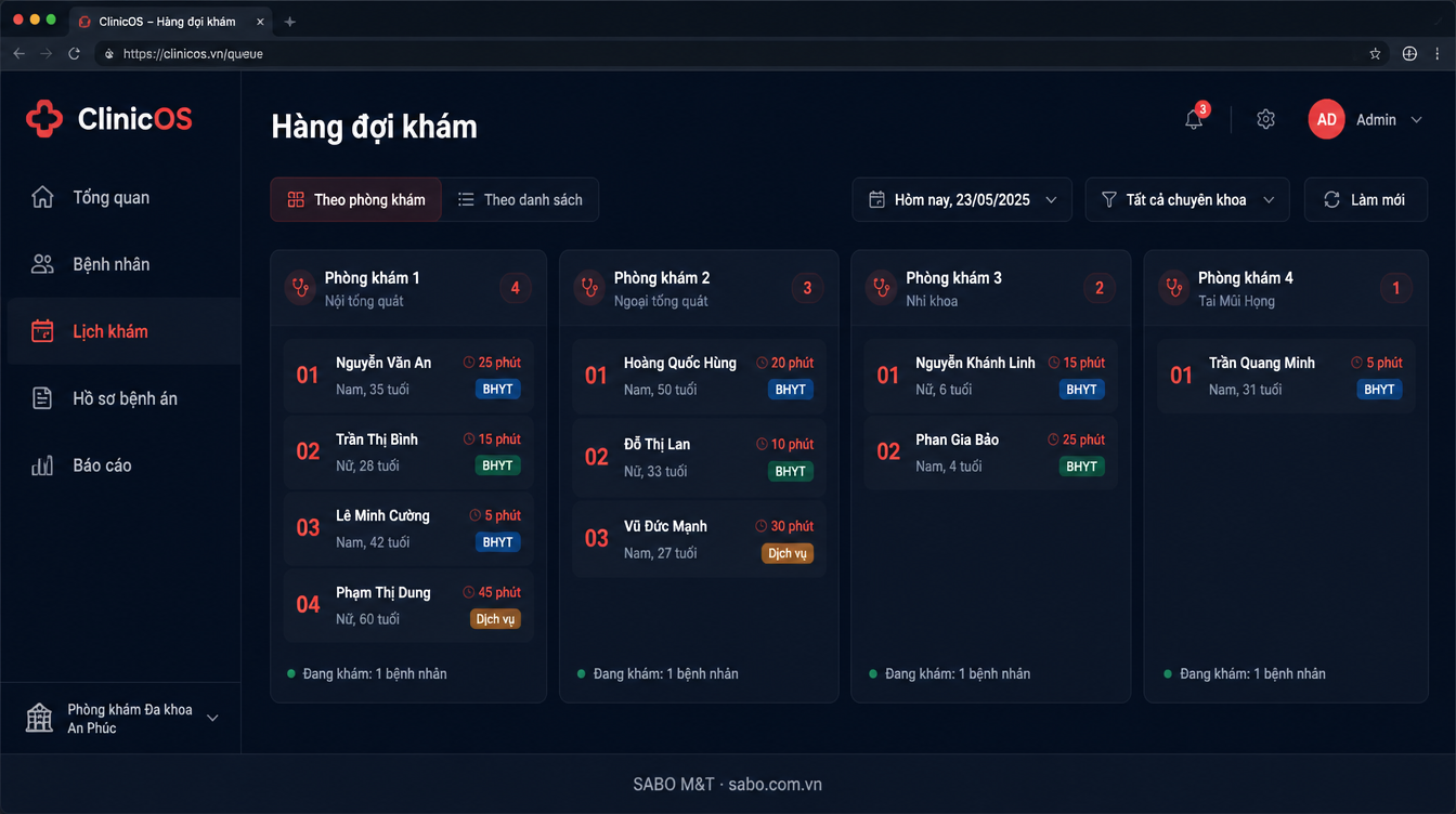 Giao diện web phòng khám đa khoa — màn 9