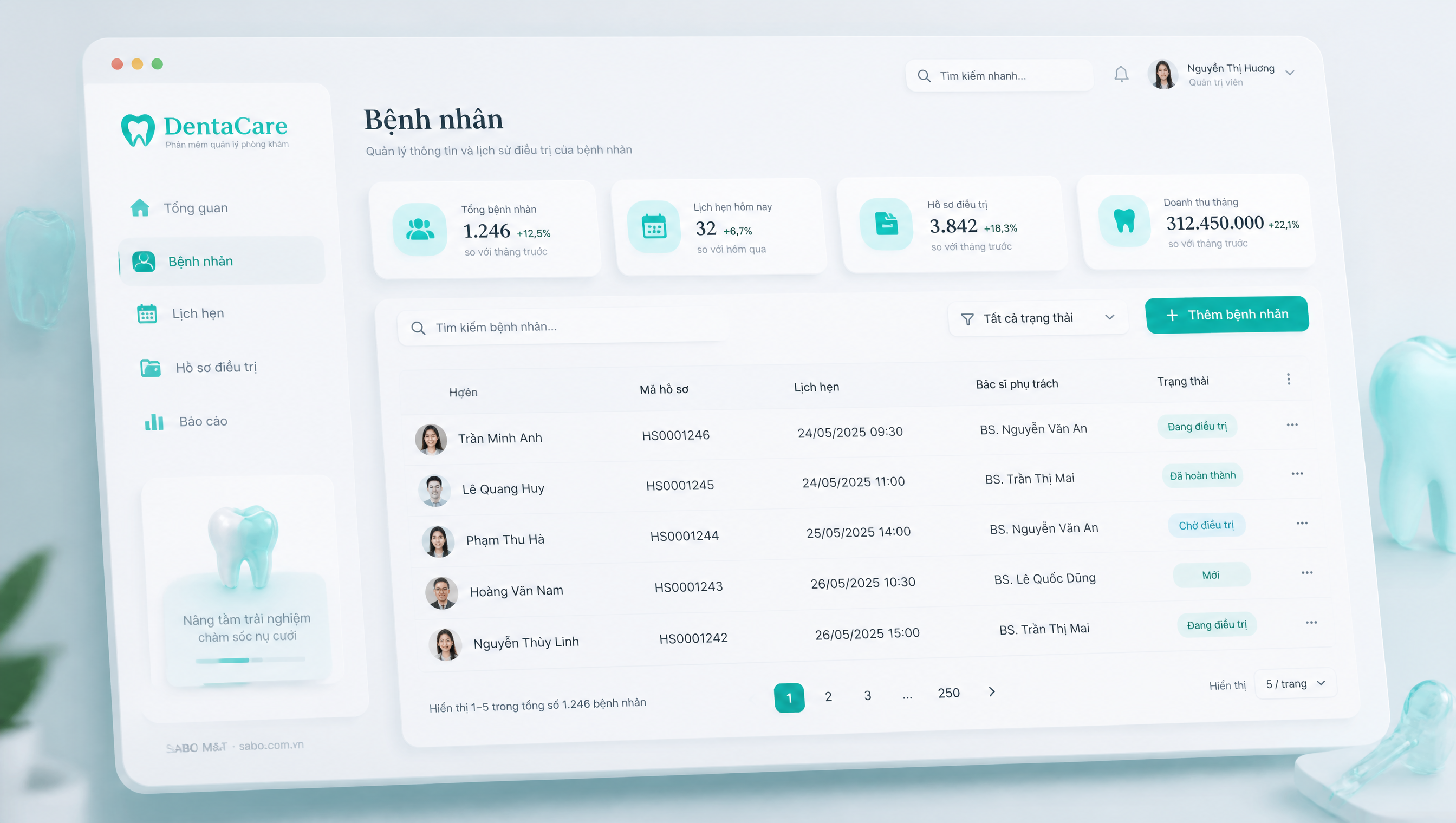 Giao diện web phòng khám nha khoa — màn 2