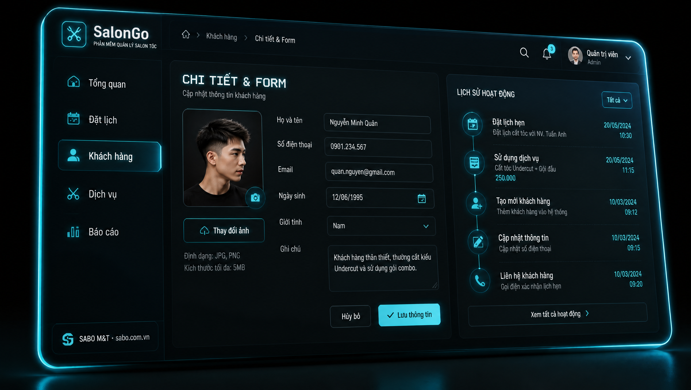 Giao diện web salon tóc – barber shop — màn 3