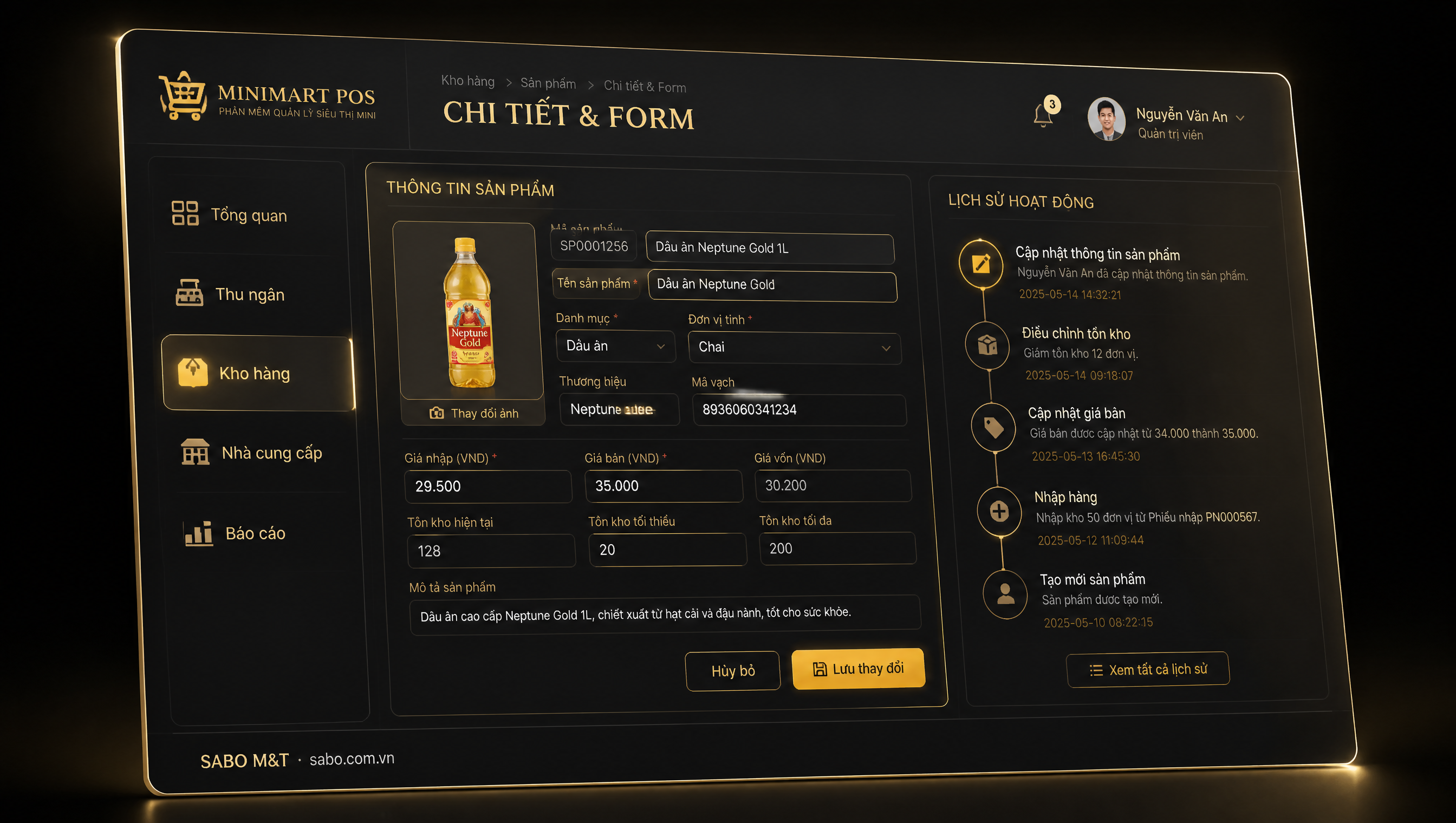 Giao diện web siêu thị mini – cửa hàng tiện lợi — màn 3