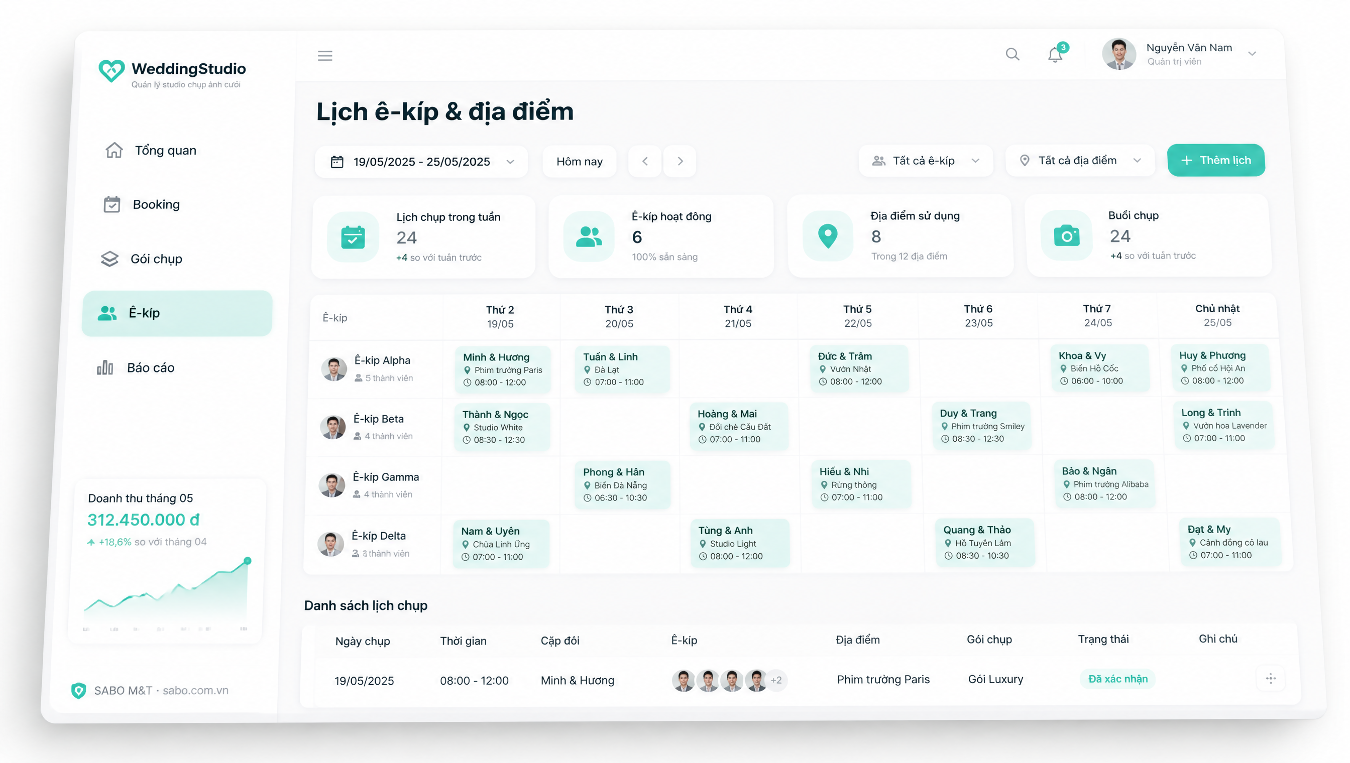 Giao diện web studio chụp ảnh cưới — màn 4