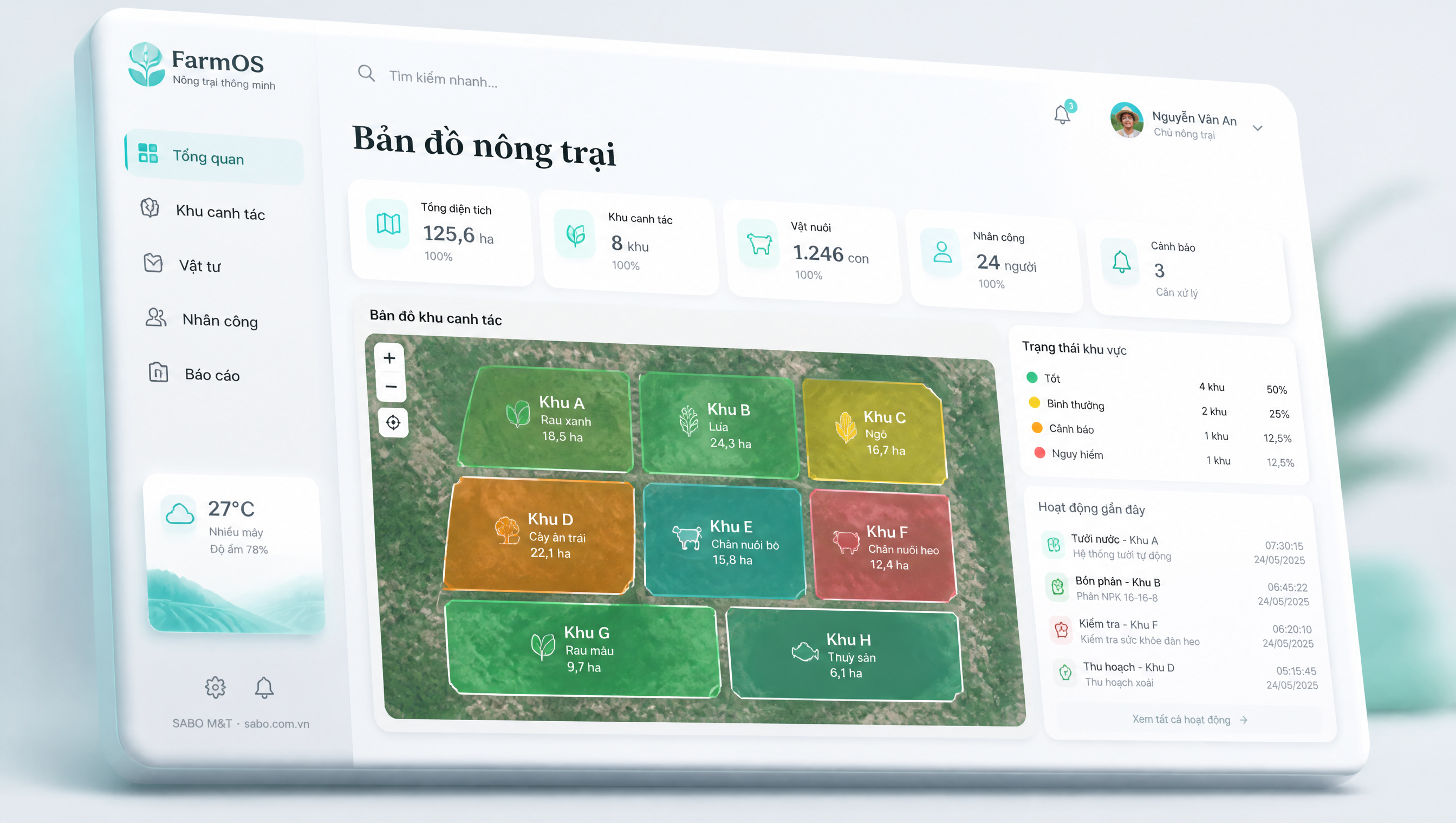 Giao diện web nông trại – trang trại — màn 4