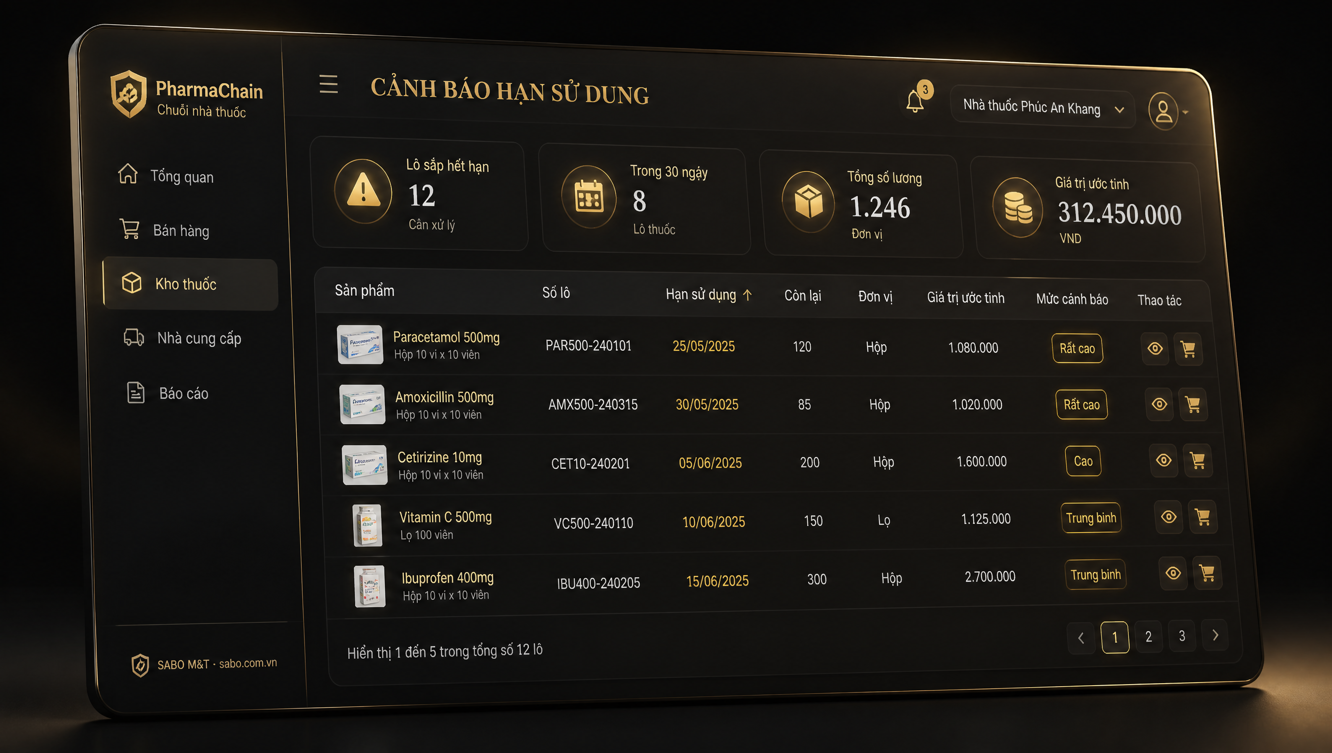 Giao diện web chuỗi nhà thuốc — màn 4