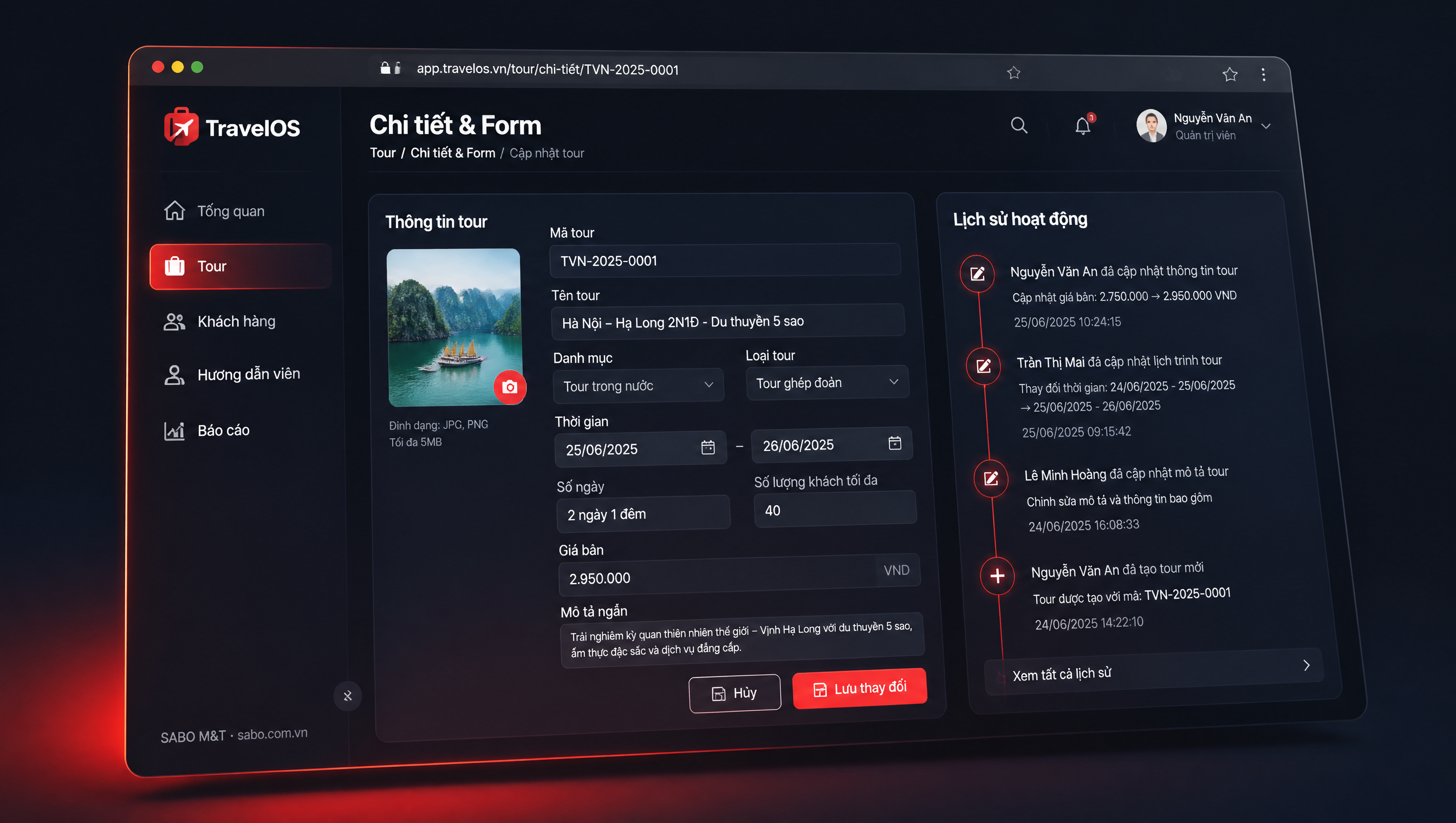 Giao diện web công ty du lịch – tour — màn 3
