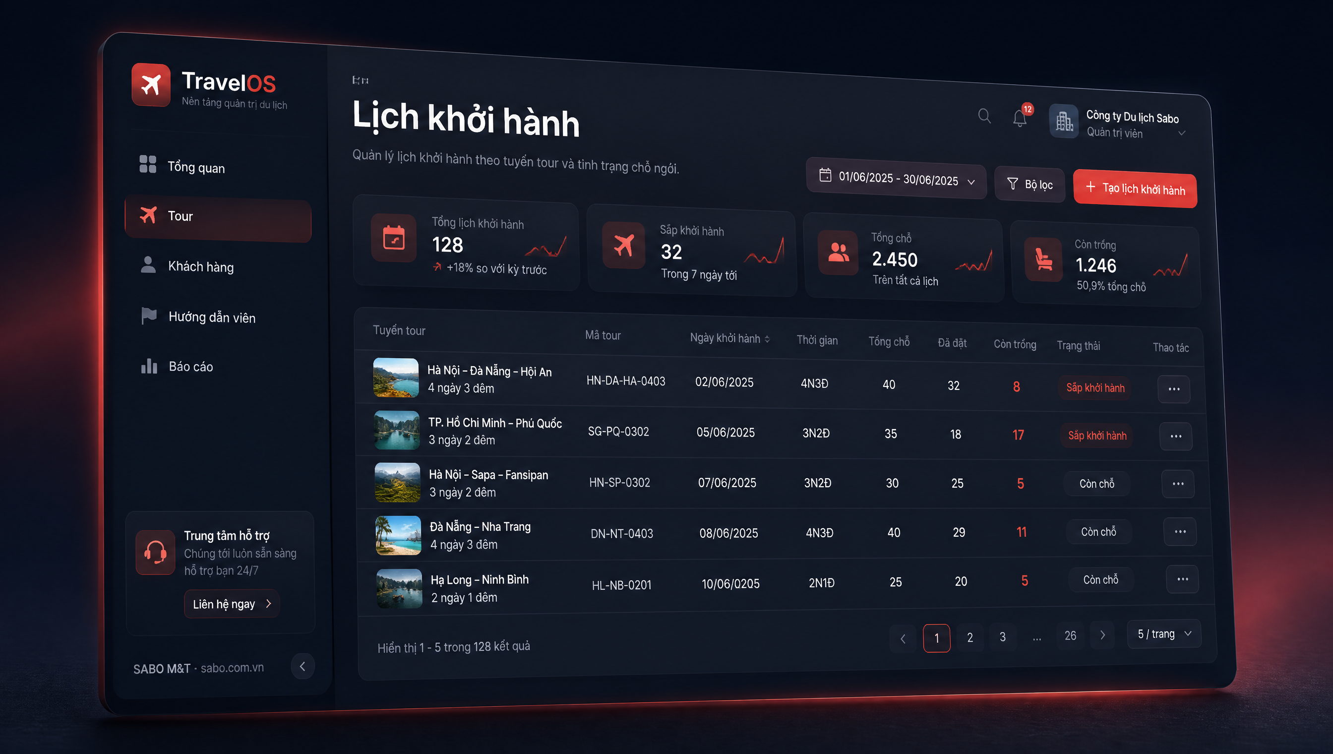 Giao diện web công ty du lịch – tour — màn 4