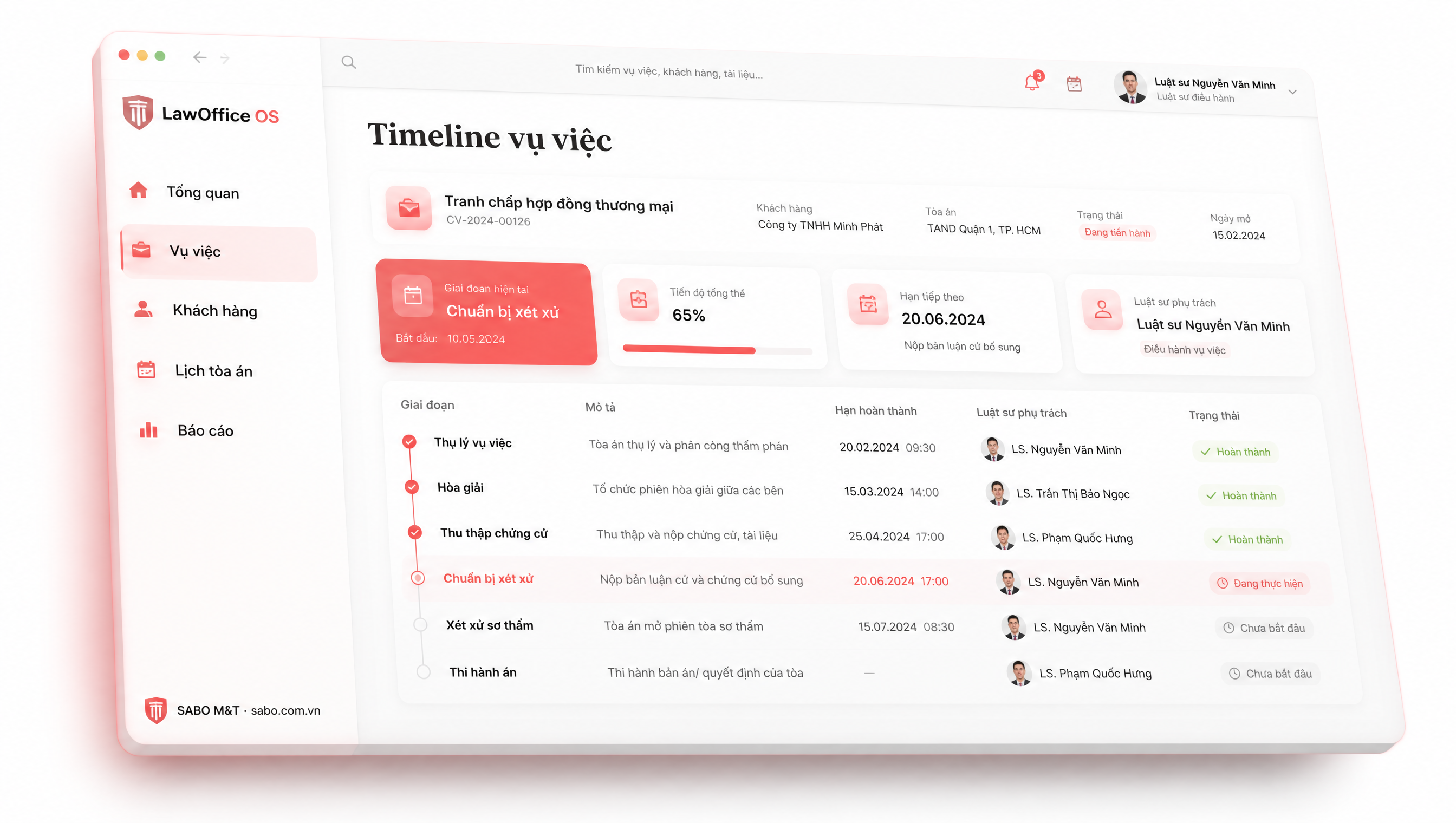 Giao diện web văn phòng luật sư — màn 4