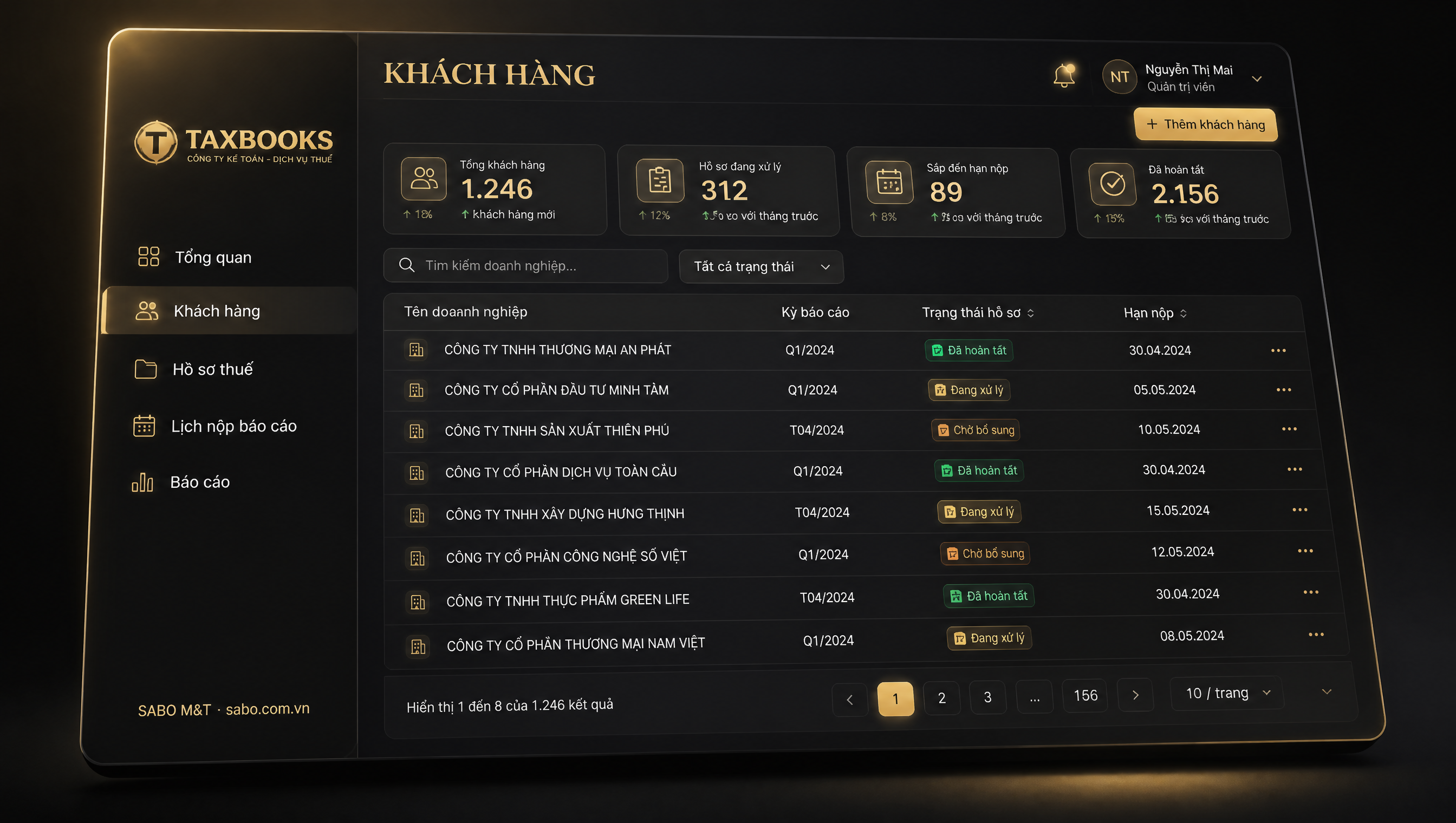 Giao diện web công ty kế toán – dịch vụ thuế — màn 2