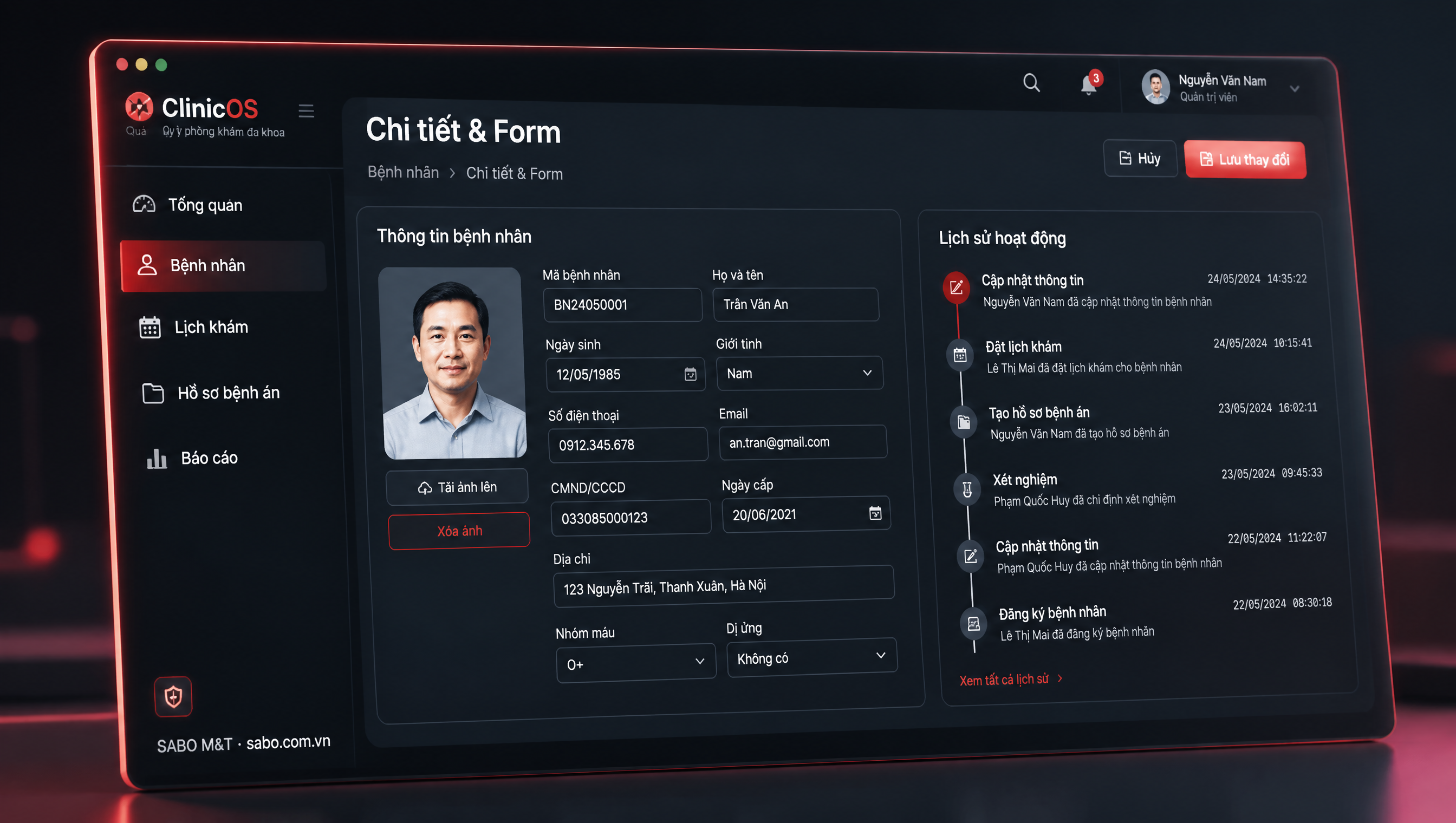 Giao diện web phòng khám đa khoa — màn 3