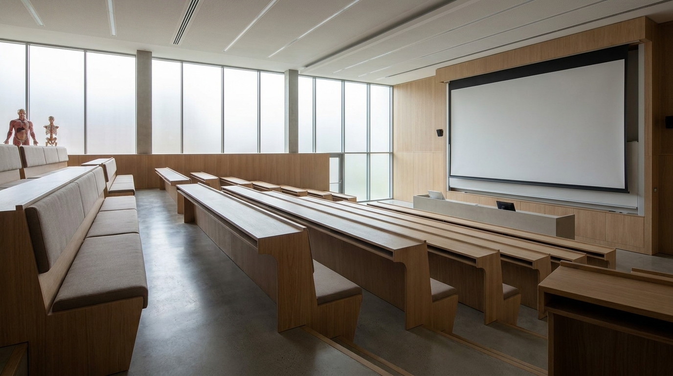 A modern medical lecture theatre, where you study medicine in the Czech Republic
