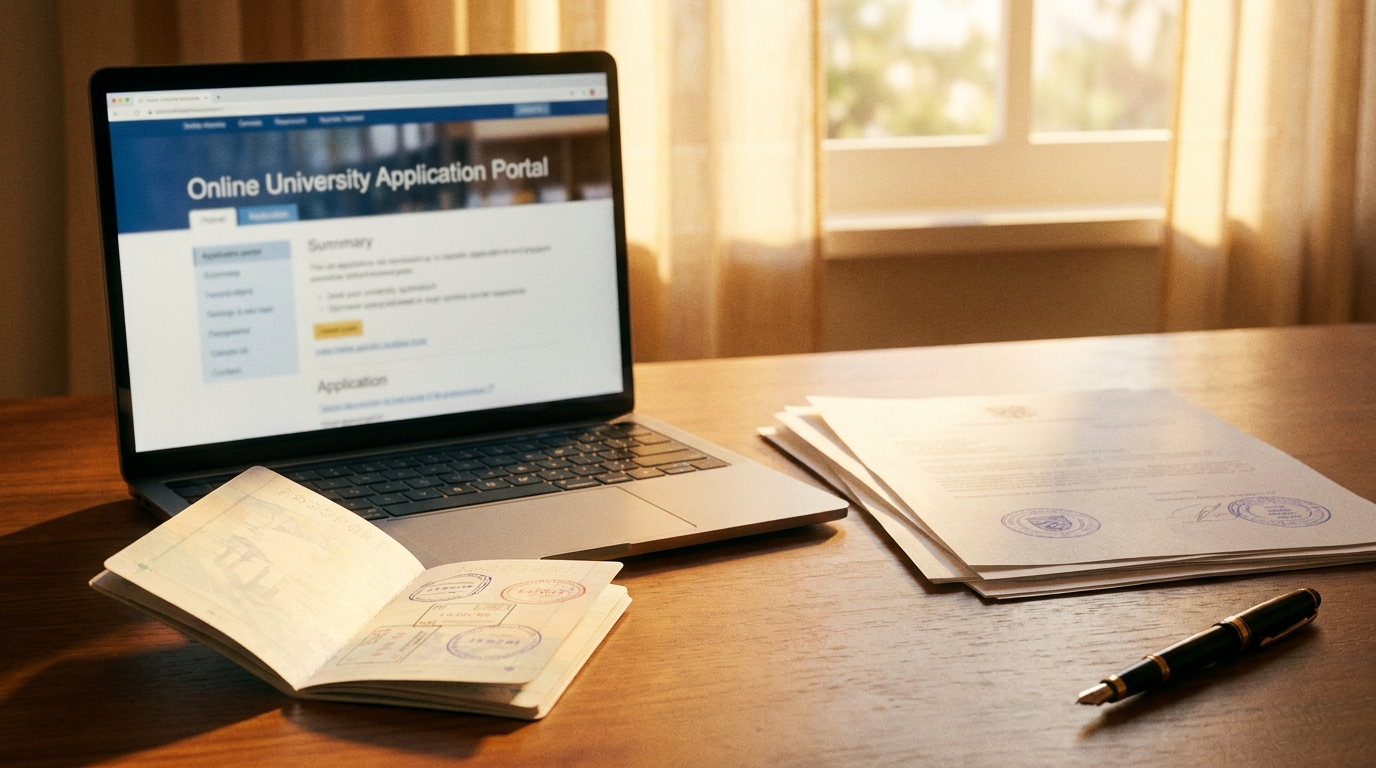 Online application and visa documents — part of medicine in Italy admission