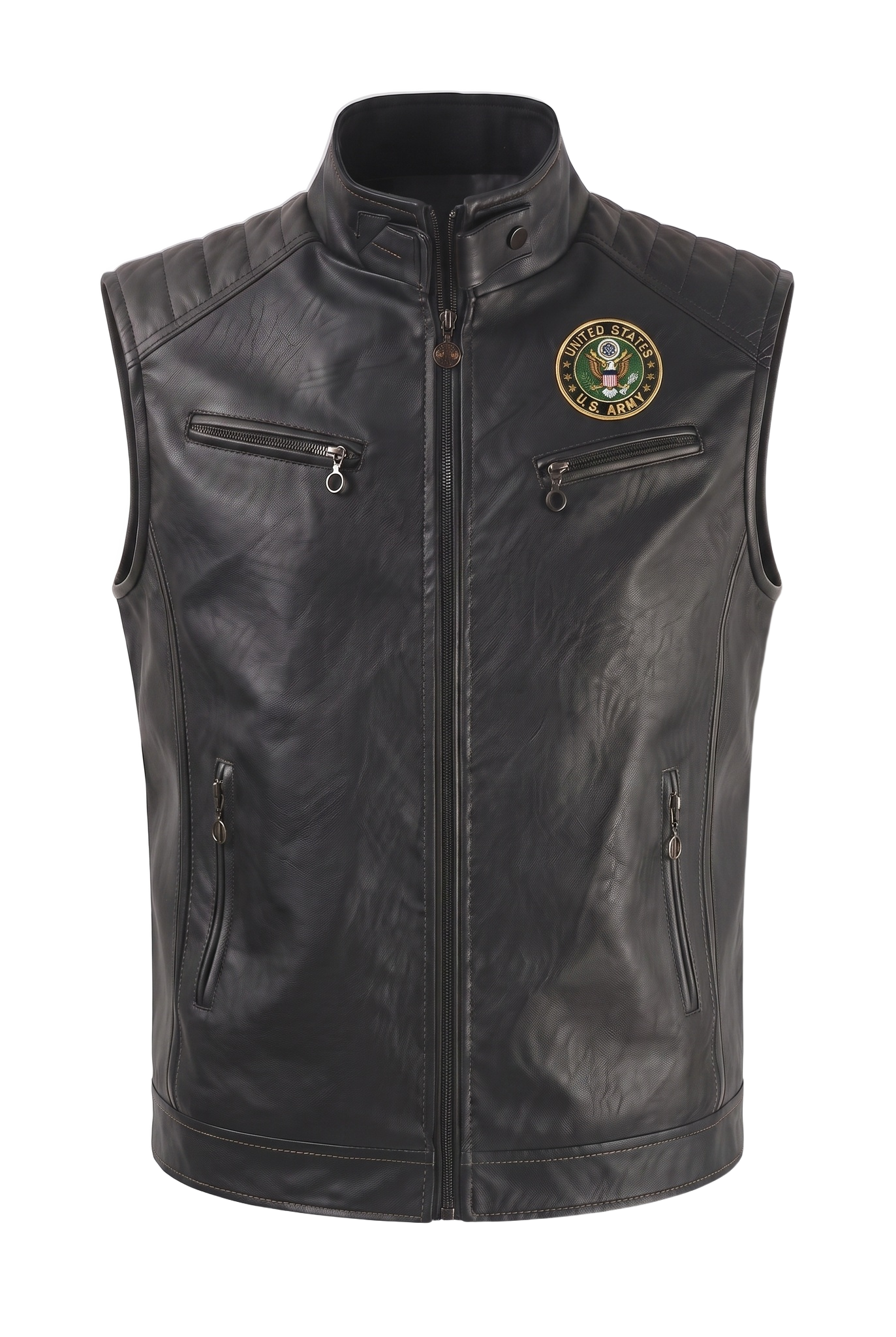 Handmade Military Leather Vest
