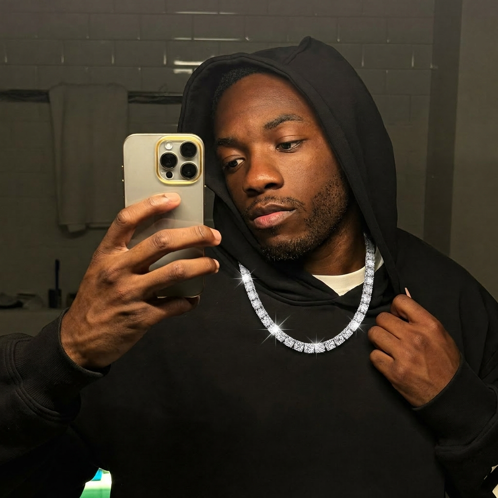 Customer wearing Tennis Chain 14K Gold