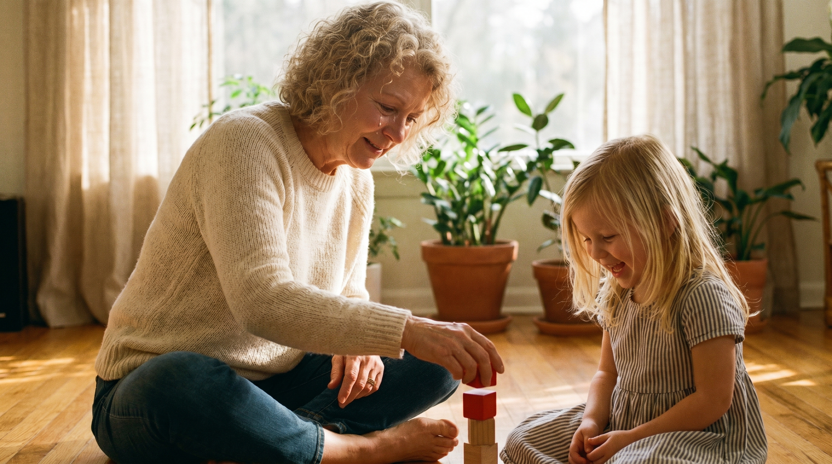 Grandmother with granddaughter