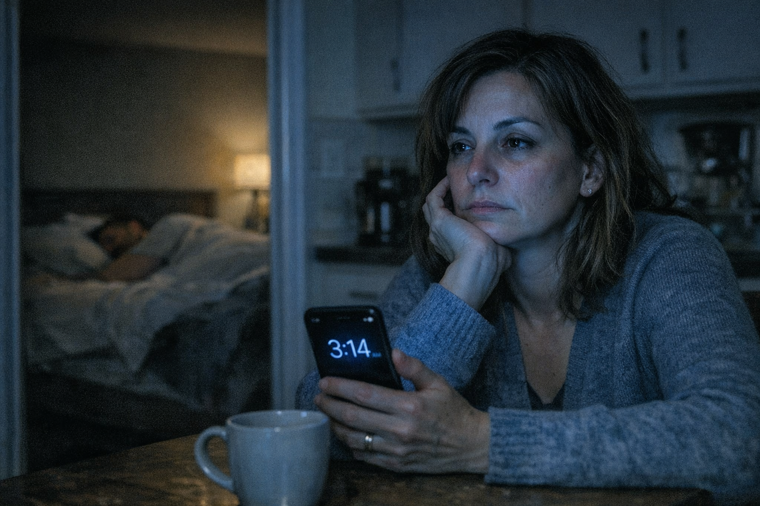 Femme éveillée à 3h du matin