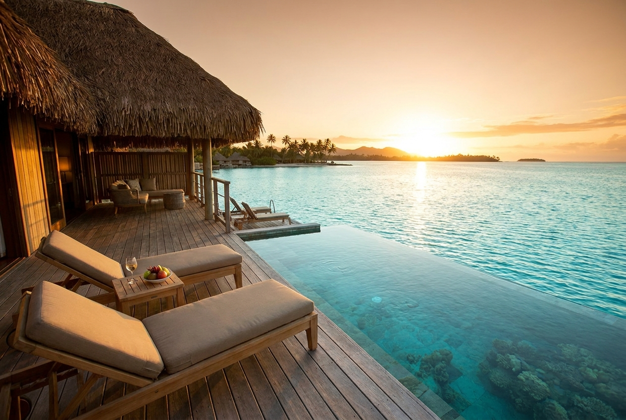 Lagoon turchese in Polinesia per relax e benessere