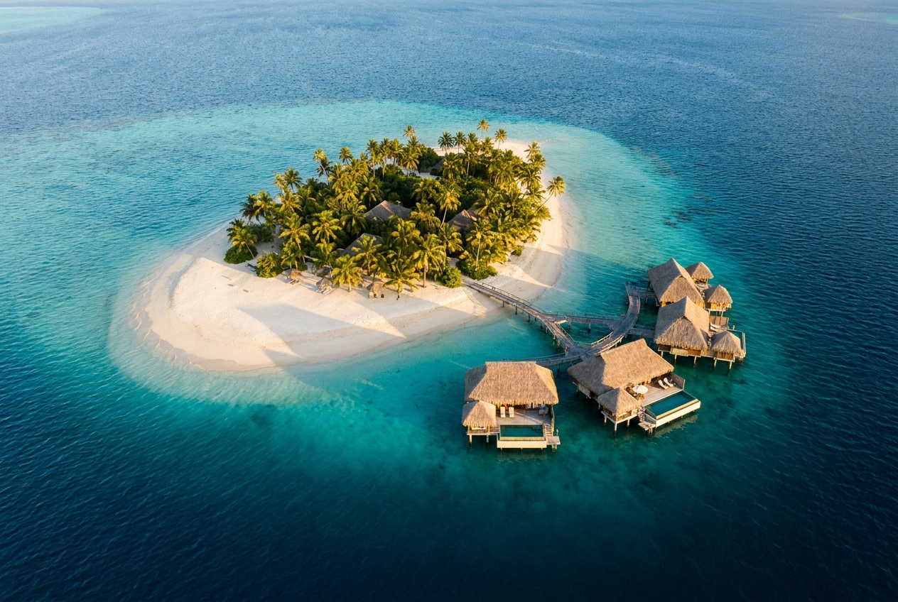 Isola privata esclusiva nel Pacifico