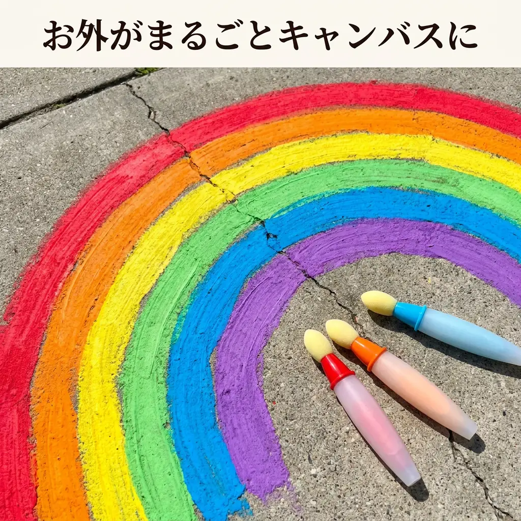 チョークペイントブラシ 水でお絵かき 6色セット